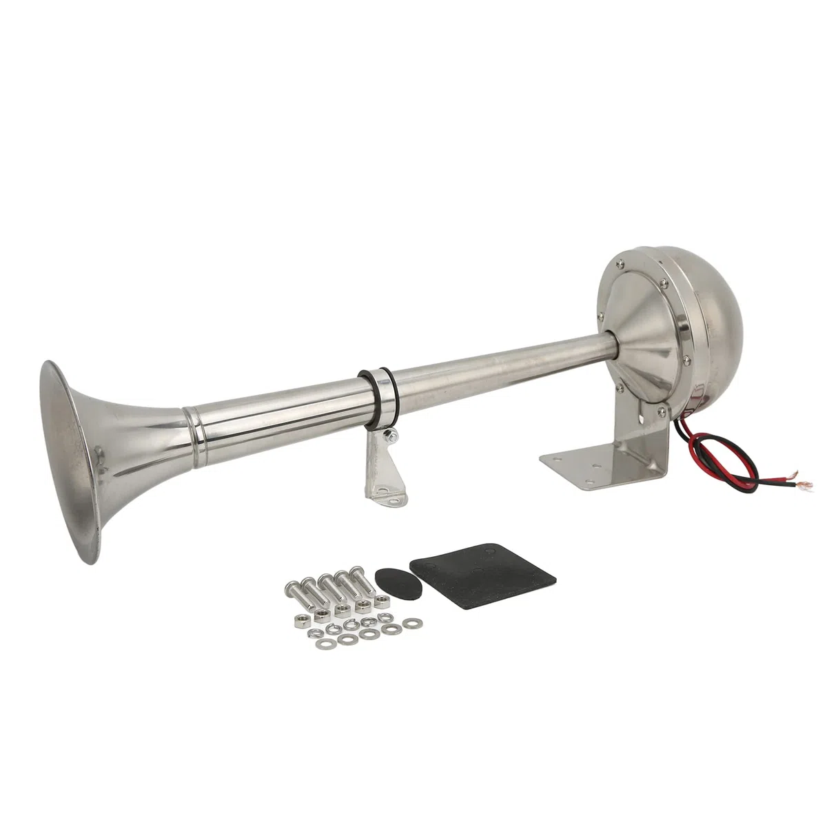 Bocina de Aire de Trompeta única de 12 V, Bocina de Aire de Trompeta única Súper Fuerte de 328DB de Acero Inoxidable para Vehículos, Camiones, Barcos, Motocicletas, Coches, Bocinas de Tren