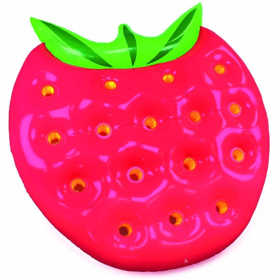Linea Garden Friend G1782149 - Colchoneta Hinchable con Forma de Fresa, 32 x 27 x 18 cm, Color Verde y Rojo
