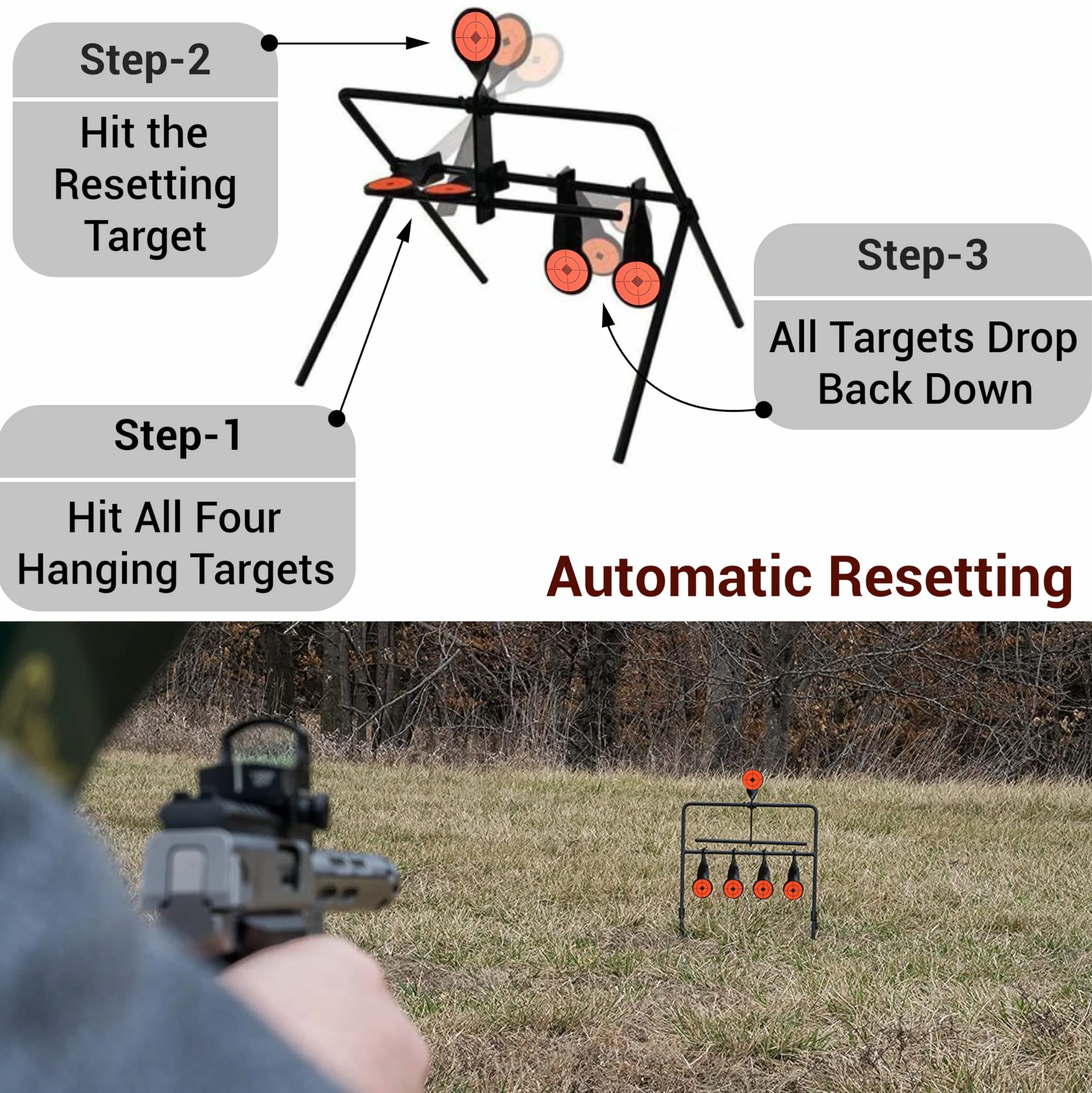 ARSUK Objetivos de Rifle de Aire, Airsoft para Pistolas de Aire Comprimido