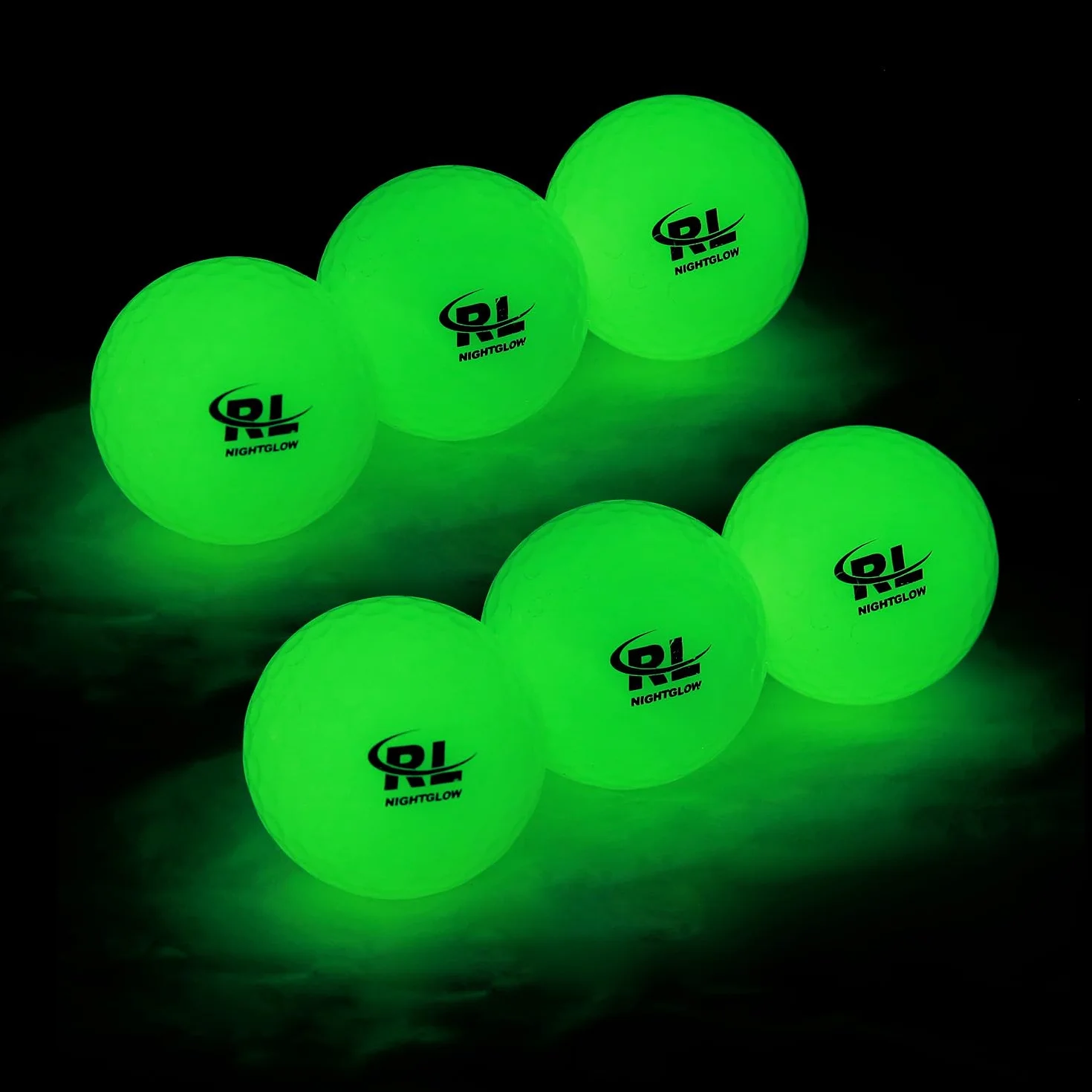 R&L Pelotas de Golf Brillantes Fluorescentes para Deportes Nocturnos