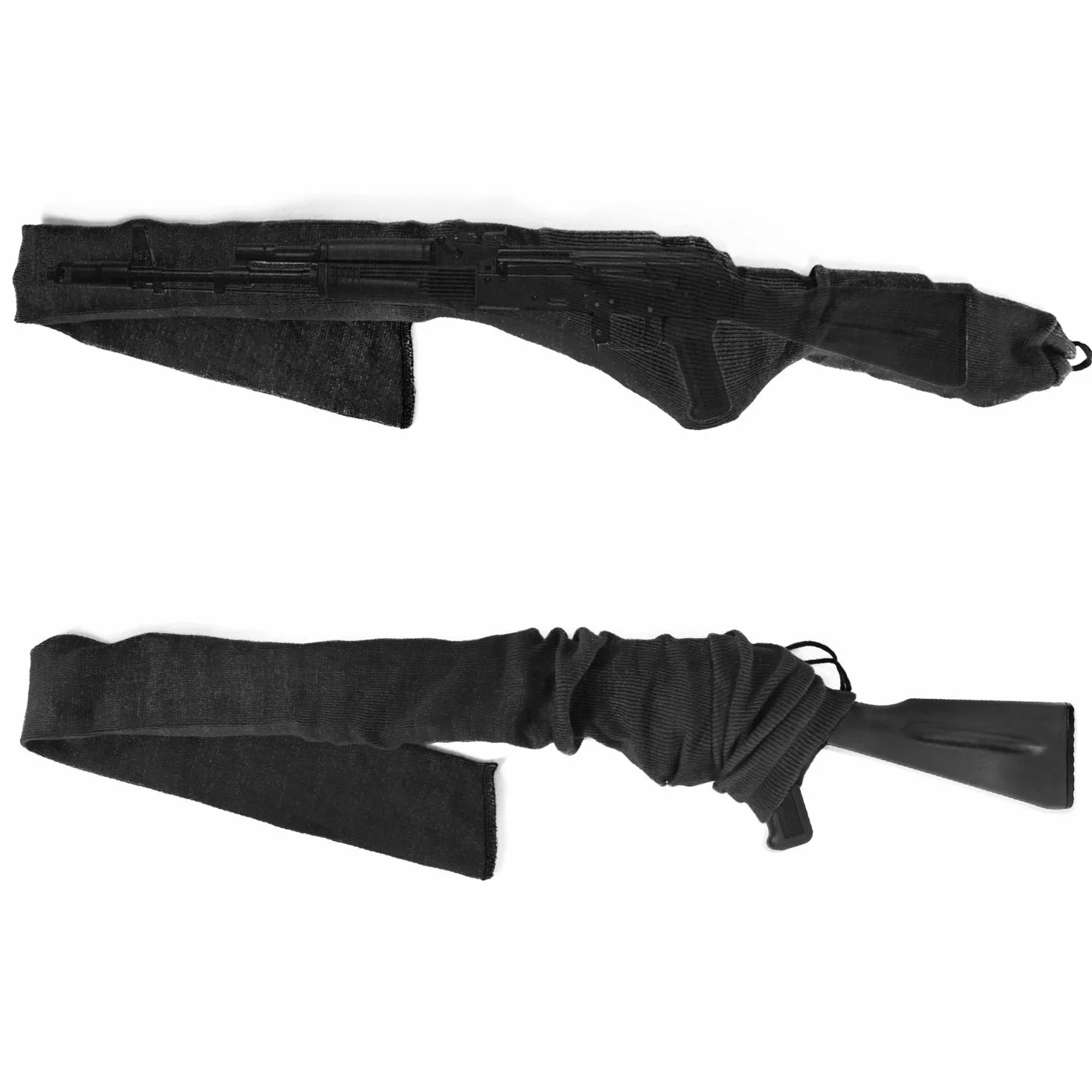 Funda Tipo Calcetín para Rifle o Escopeta 52 Pulgadas, Tejida Tratada con Aceite de Silicona, Paquete de 4