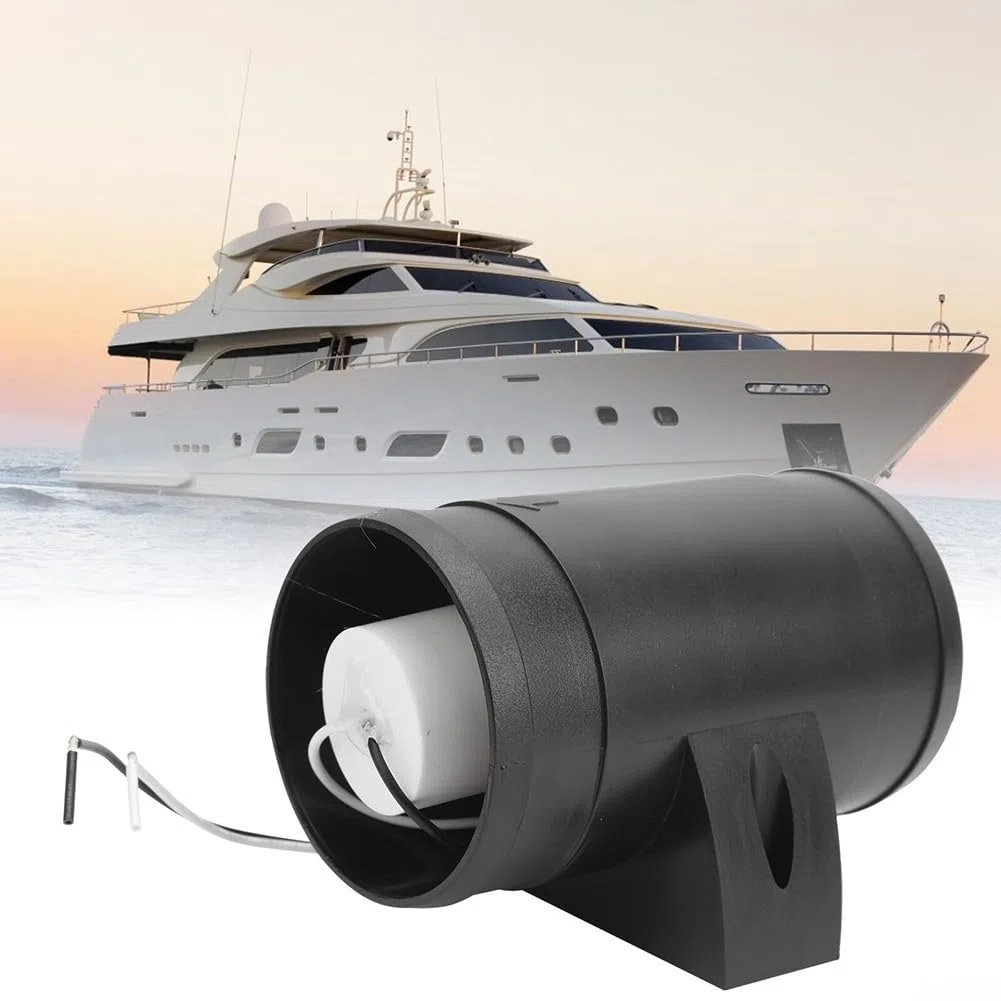Zoegneer Ventilador de aire de escape de barco de plástico negro, soplador de cabina CC, soplador de escape marino de 12 V