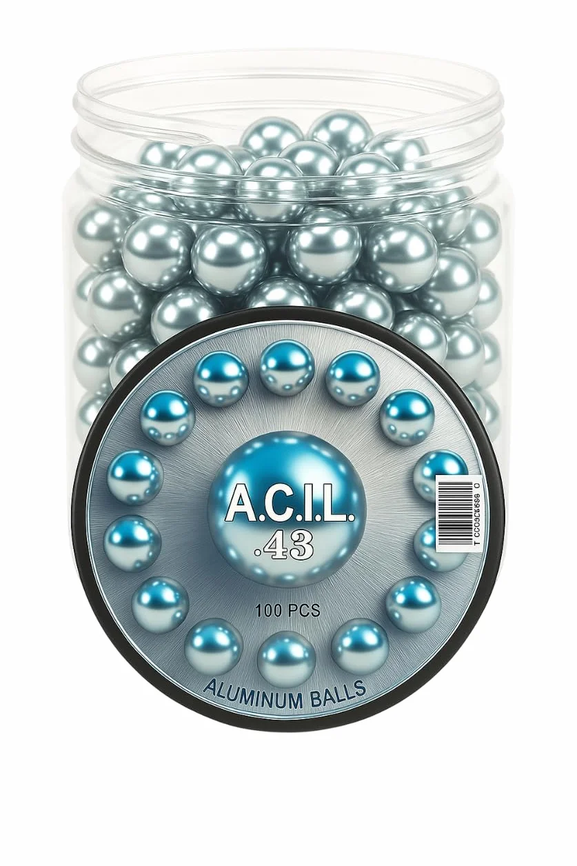 Bolas de aluminio en 43 Caliber Solid Resuable Seamless Paintballs for High Impact, Training, Target Practice and Defense. 43 Cal.