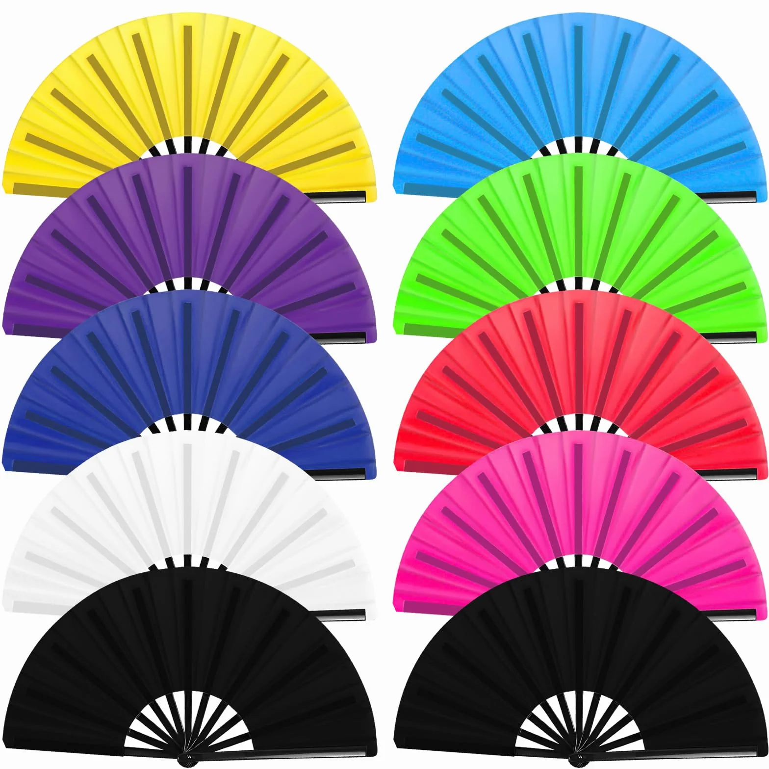 Abanicos de mano plegables a granel, 10 unidades, clásicos, decorativos, para baile, bodas y fiestas