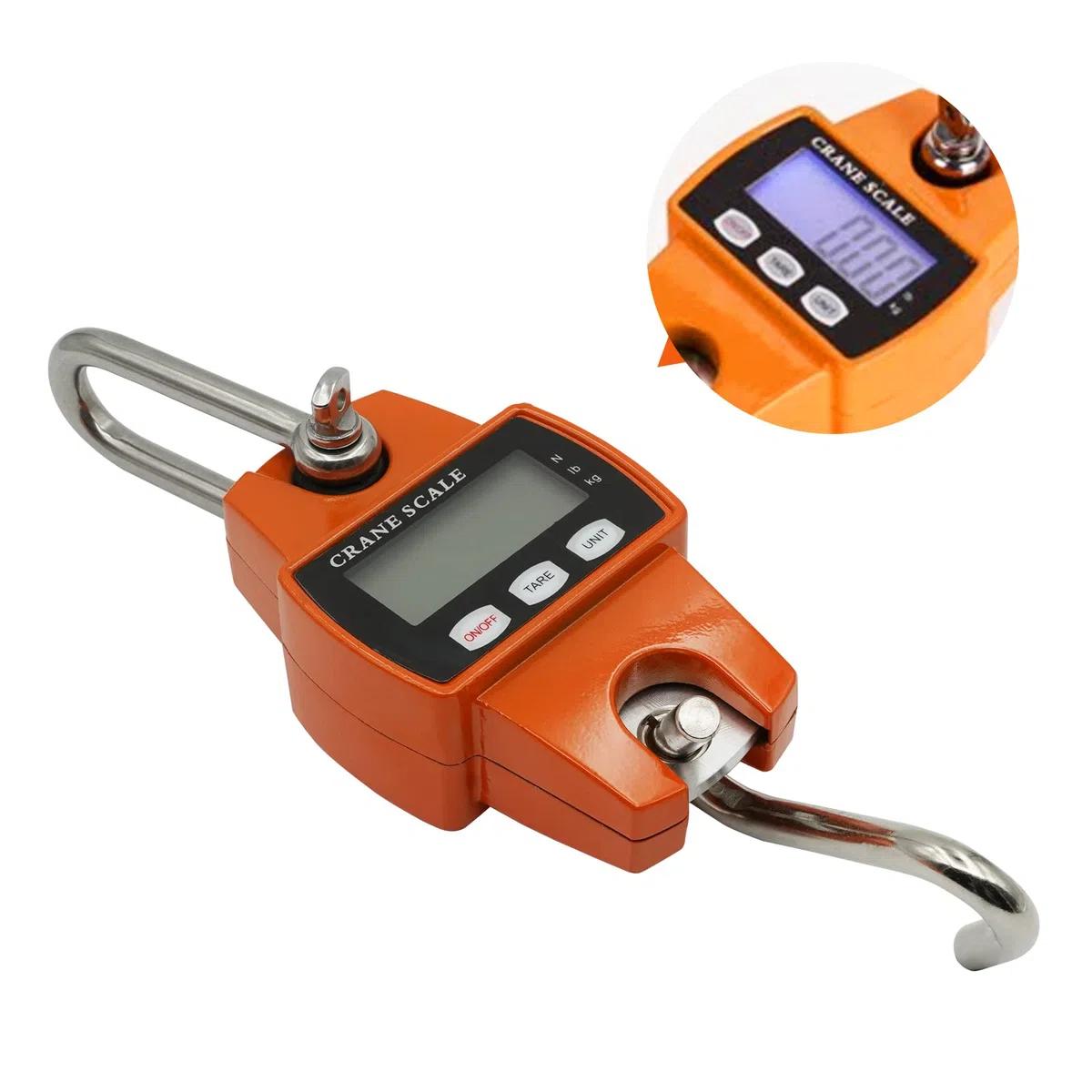 Escala de Pescado Profesional de 300 kg Mini Escala Colgante Grúa de Gancho Portátil Báscula Electrónica de Alta Resistencia Herramienta de Medición de Peso con Sensor Preciso (sin batería)