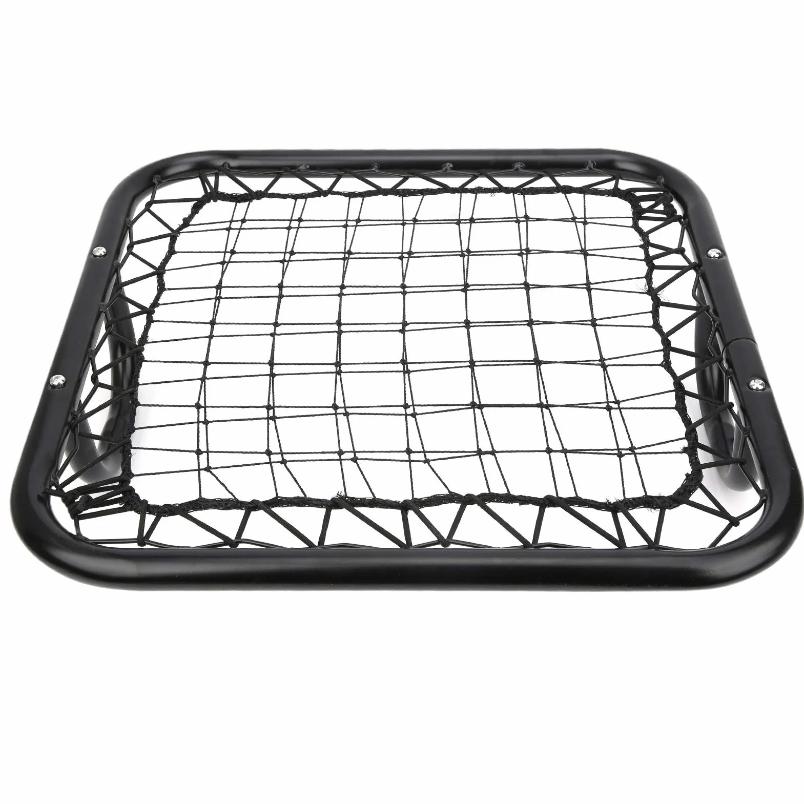 Rebotador de Fútbol Portátil, Equipo de Entrenamiento de Portero de Tamaño Pequeño con Diseño Desmontable y Tornillos de Acero Inoxidable, para Puerta de Fútbol Negro 50x50x12cm