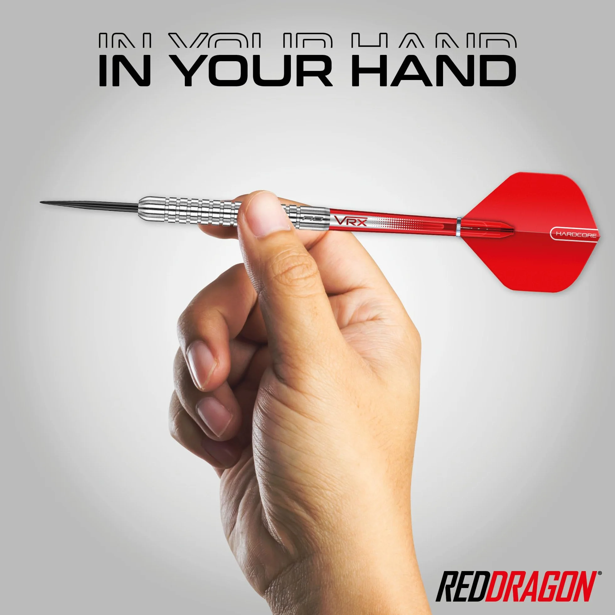 RED DRAGON Hell Fire 22g, 24g o 26g Dardos de Tungsteno de Punta de Acero con Plumas y Eje de Dardos