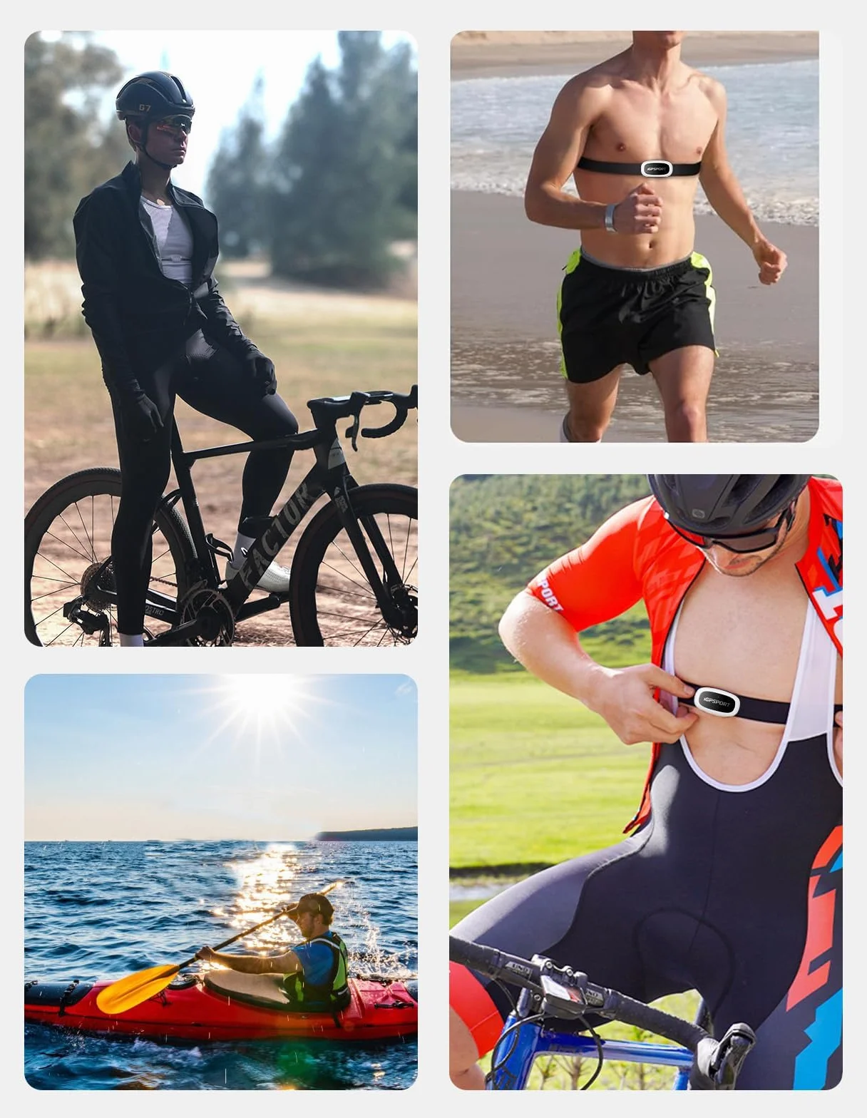 iGPSPORT HR50 Frecuencia Cardíaca Pulsómetro, Bluetooth ANT+, Duración de la Batería de 1 Año, Sensor HRM Impermeable IPX7, Ciclismo, Correr, Yoga