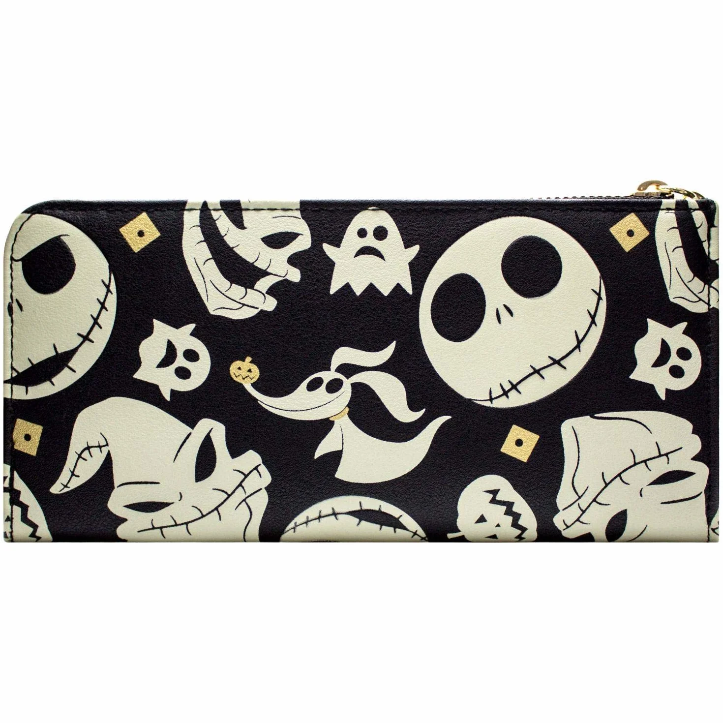 Cartera de Nightmare Before Christmas Jack Oogie y Zero Negro