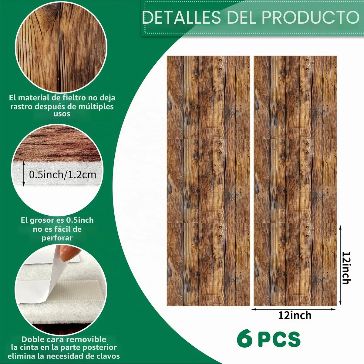 KEAGAN Tablero de dardos de grano de madera, protector de pared de diana, protector de pared de fieltro, protección de pared autoadhesiva, tablero de dardos de pared empalmado, tablero de dardos con