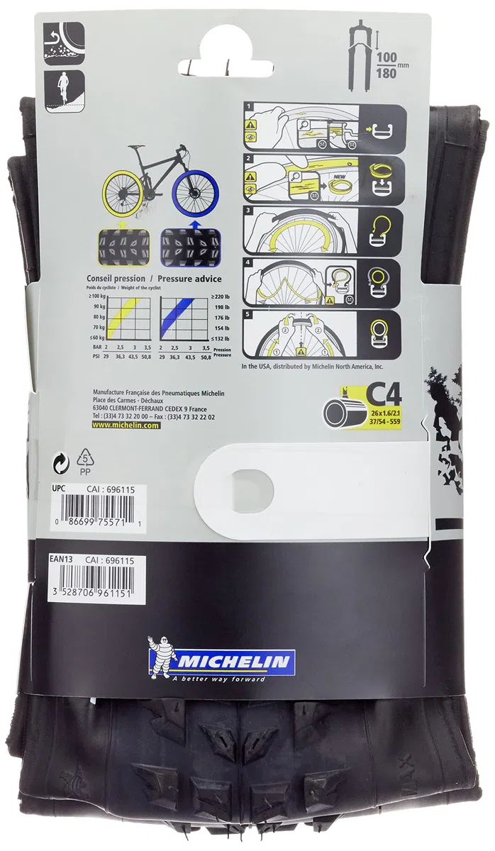 Michelin MTB Wild Rock'R - Cubierta para Bicicletas de montaña