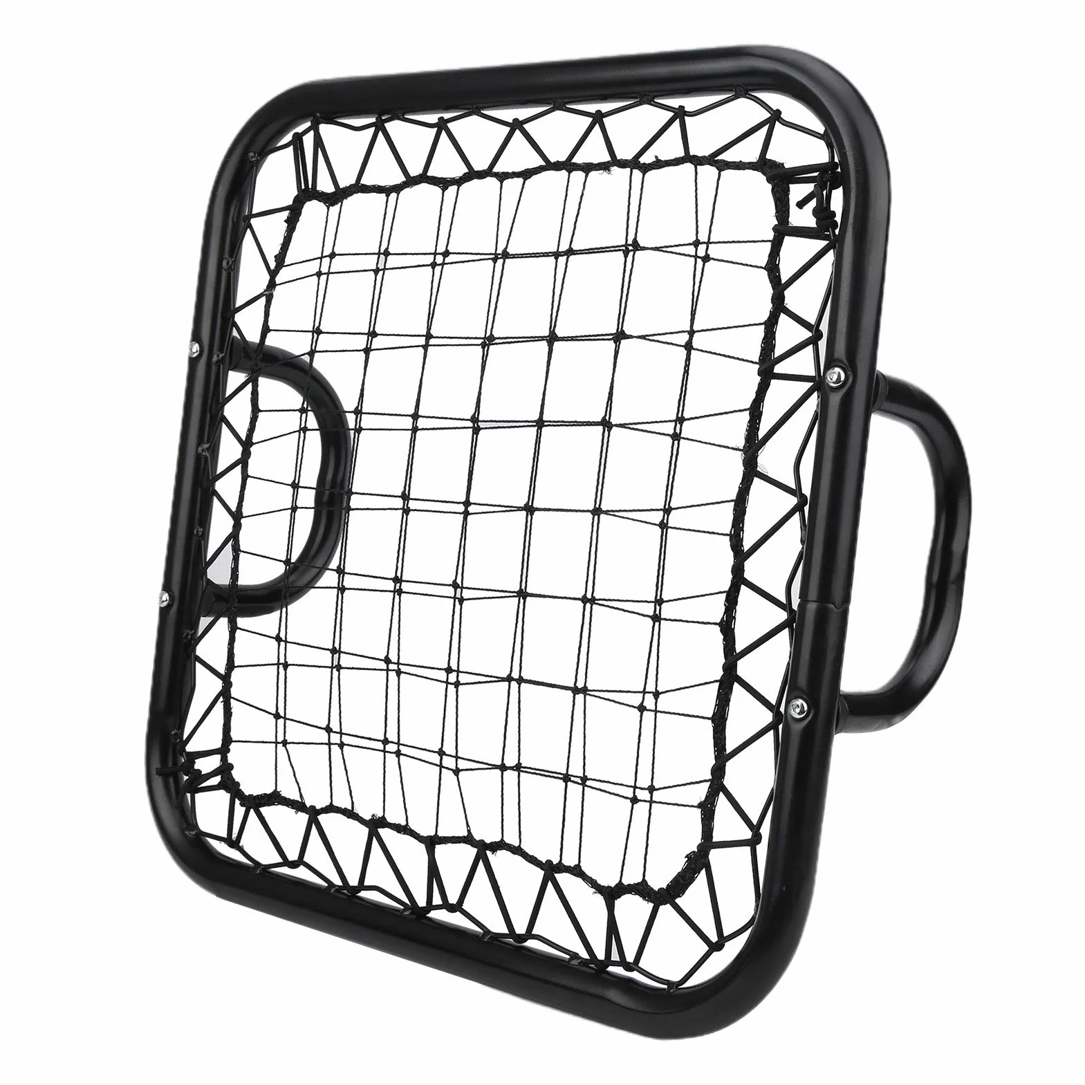 Rebotador de Fútbol Portátil, Equipo de Entrenamiento de Portero de Tamaño Pequeño con Diseño Desmontable y Tornillos de Acero Inoxidable, para Puerta de Fútbol Negro 50x50x12cm