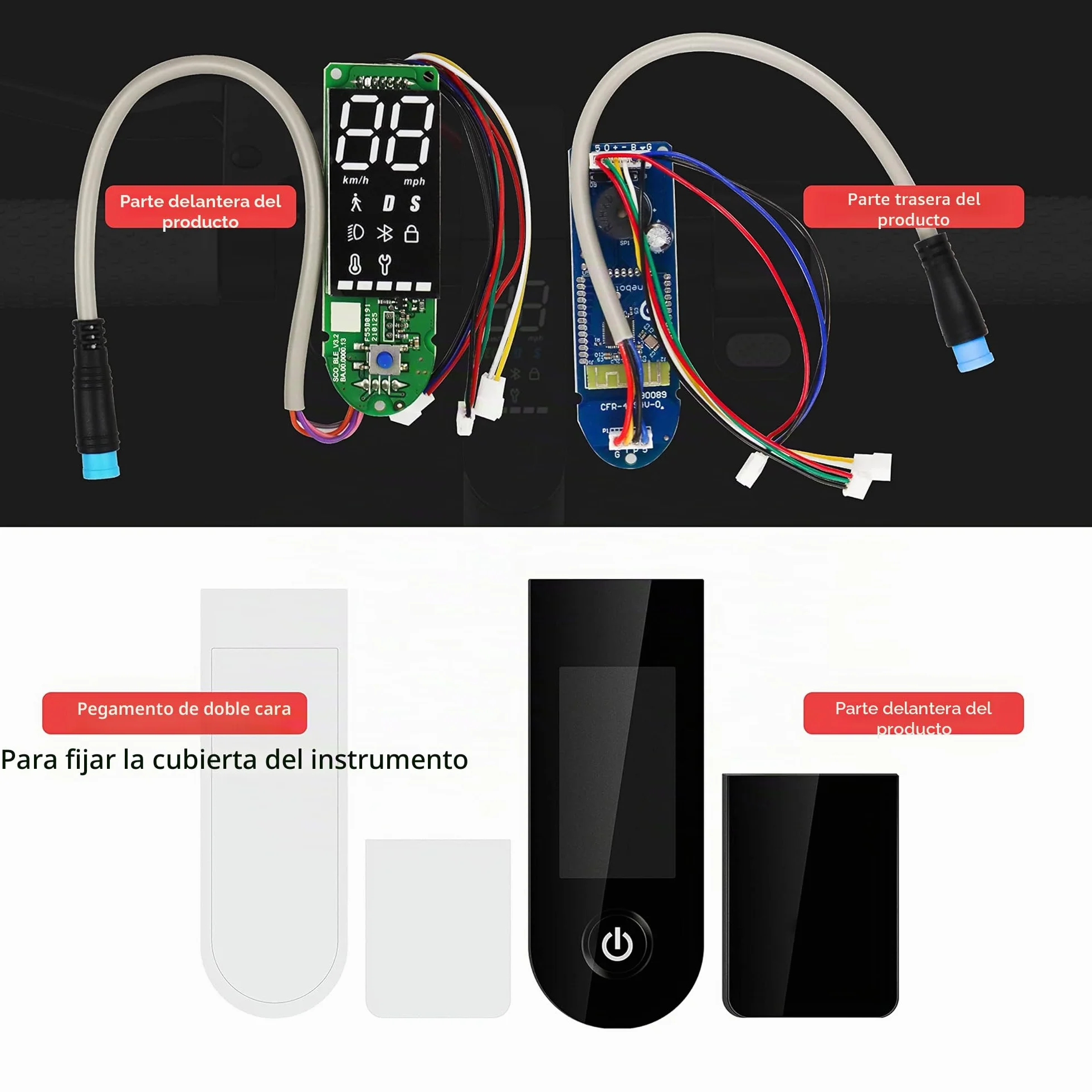 Compatible con Xiaomi M365Pro Pro2 Salpicadero Scooter con Bluetooth V2.0 Universal