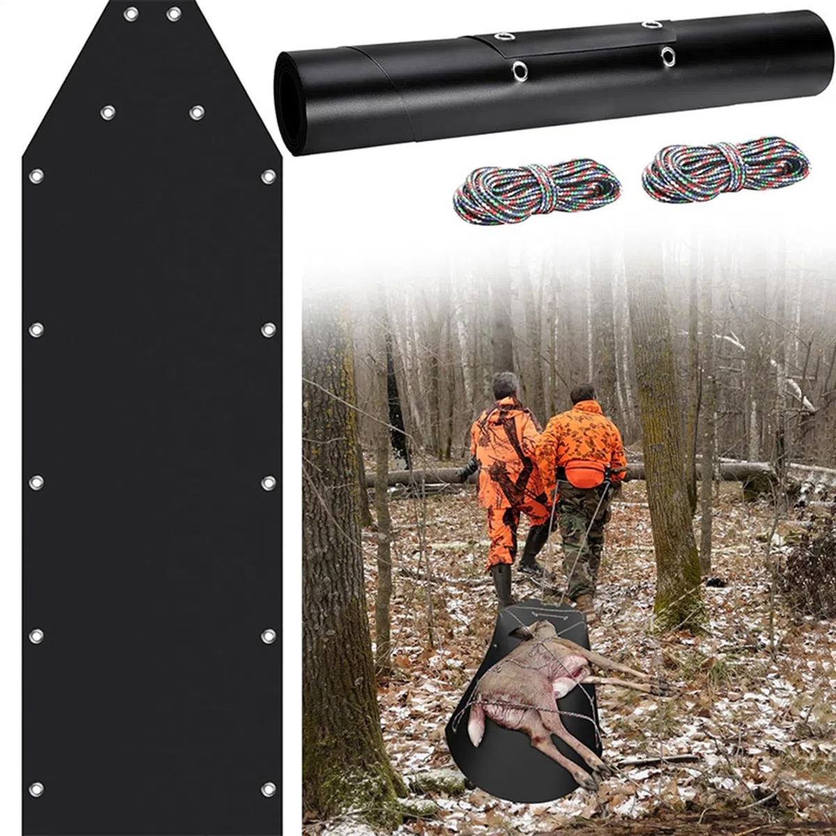 Trineo De Arrastre De Ciervos - Trineo De Caza Multiusos - Trineomuerto Resistente Arrastre De Ciervos, TrineoUtilitario Multiusos para Leña, En Hielo Y Equipo De Caza para Acampar