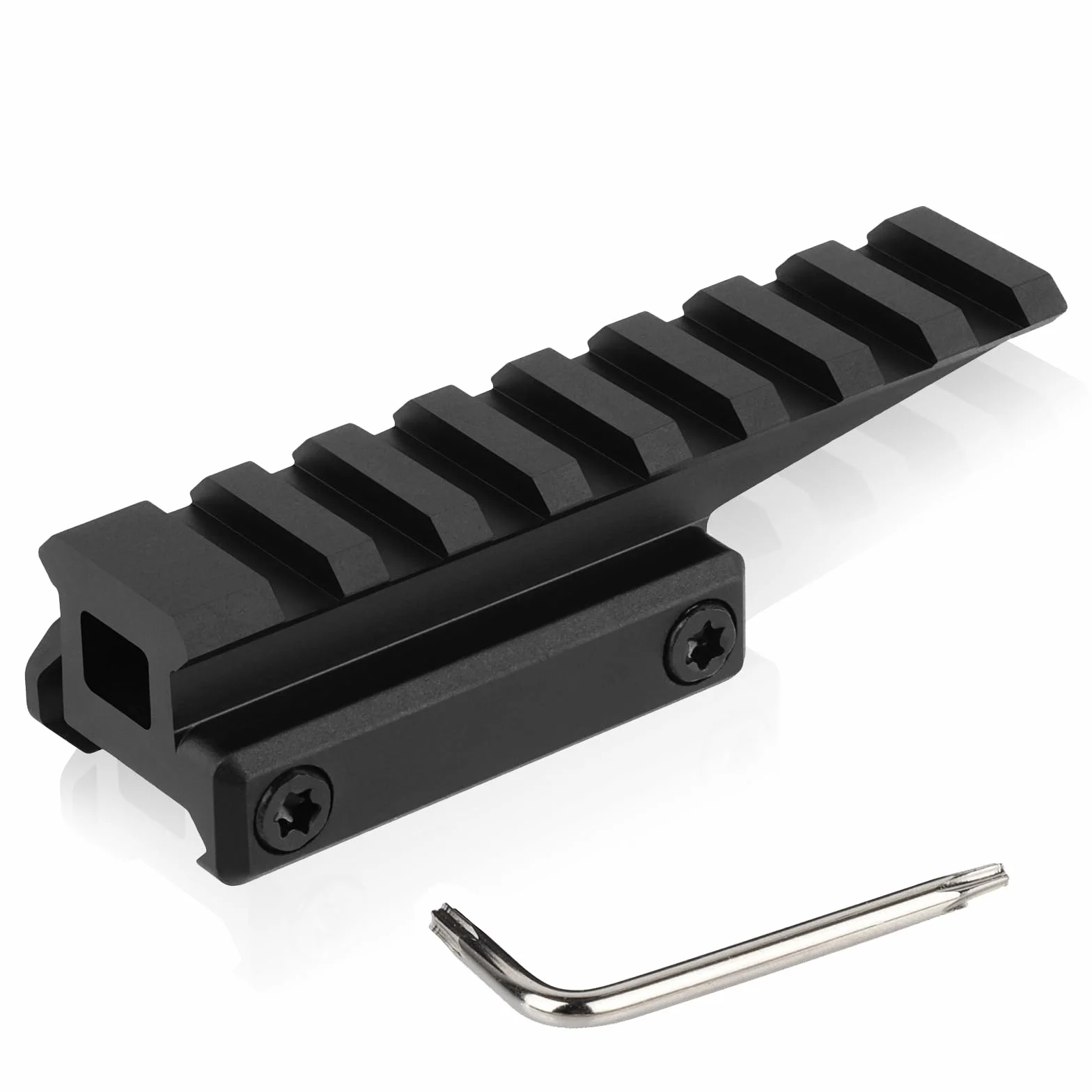 Base de Montaje para Óptica Fast Riser, Riel Picatinny 0.79" 8 Ranuras 1,7cm Altura 8,9cm Largo, Adaptador