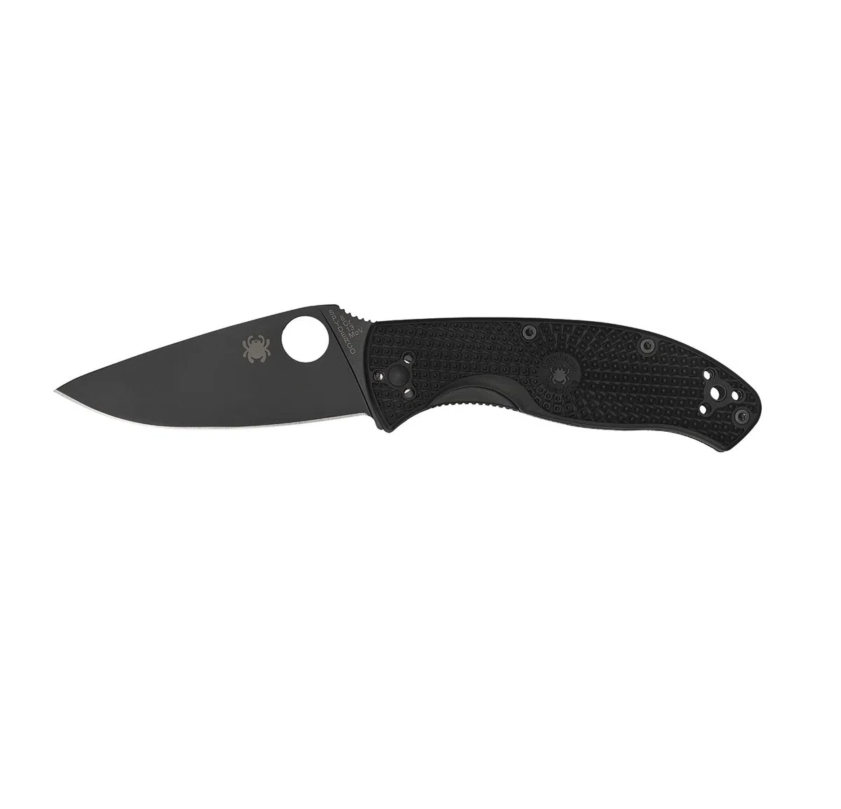 Spyderco - Tenacious, hoja negra - Mango: FRN negro_Filo: Liso