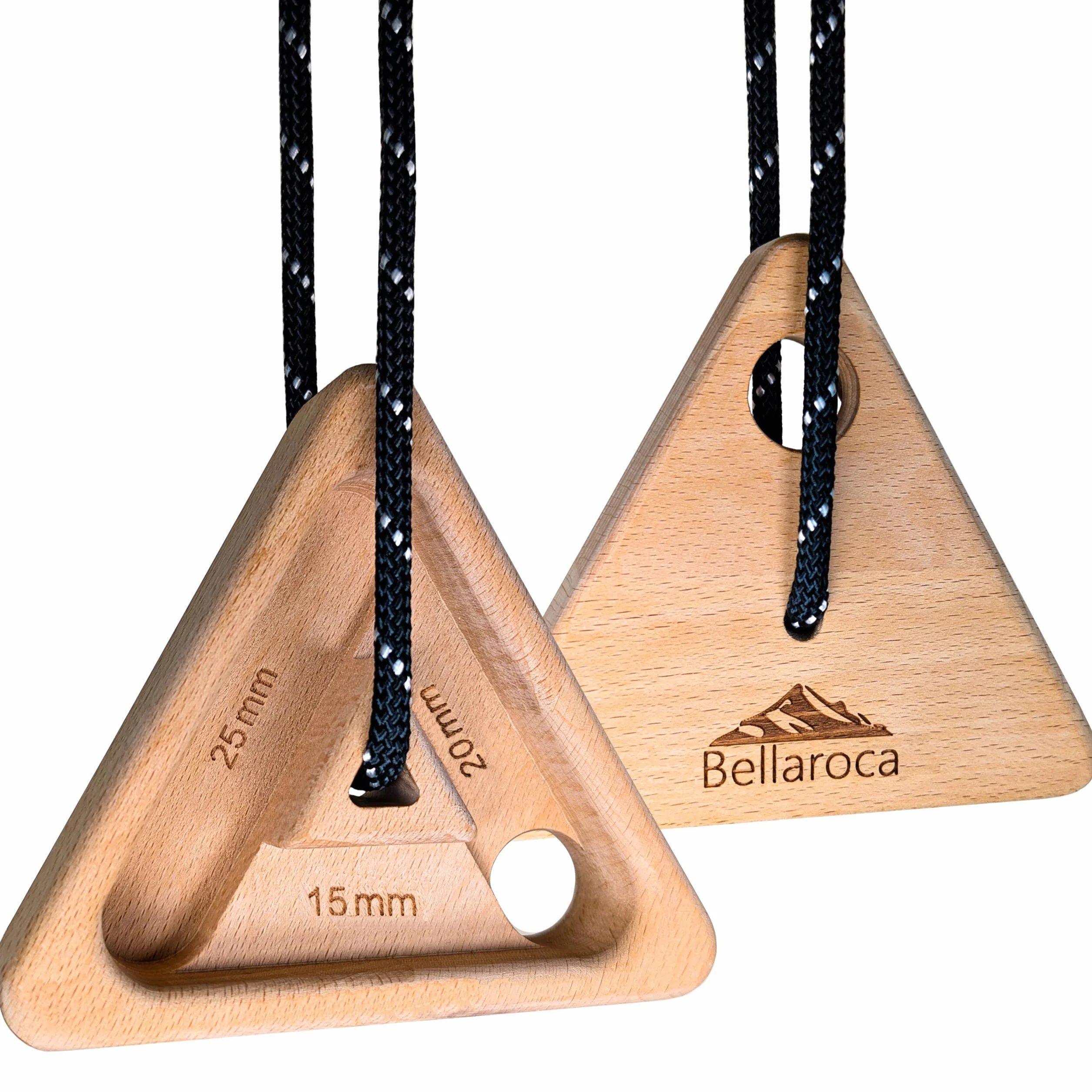 Bellaroca Hangboard Escalada Portátil Tabla de Madera para Fortalecer el Agarre en Boulder y Escalada en Roca