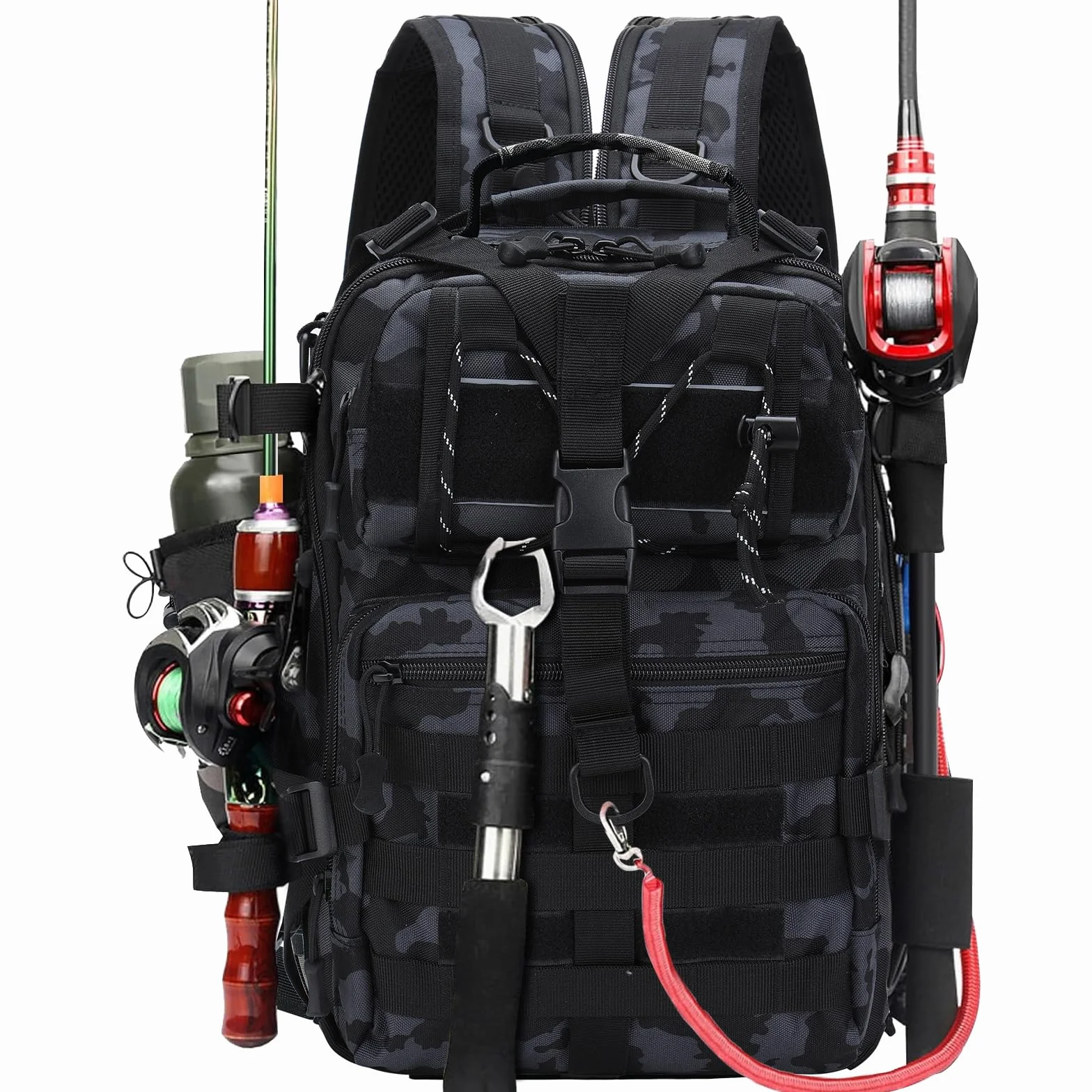 Mochila de Pesca Impermeable Táctica Molle Senderismo Caza