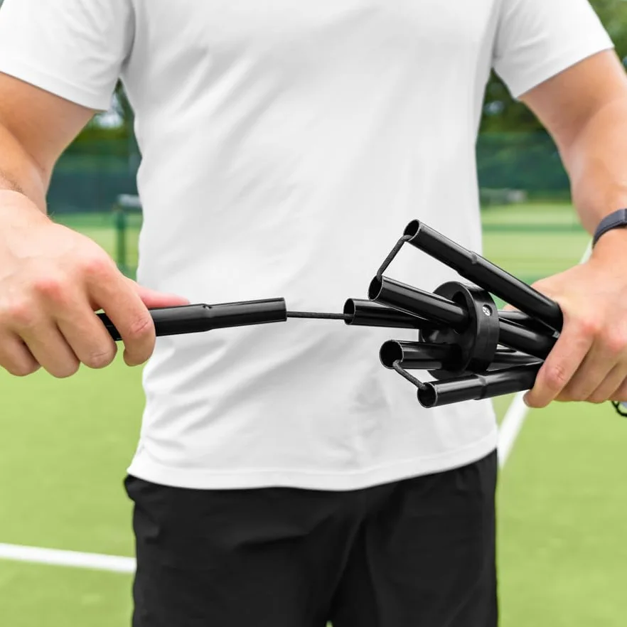 Vermont Cesta portátil para pelotas desplegable – Cesta de almacenamiento plegable ligera para tenis, críquet, béisbol y entrenamiento multideportivo – Capacidad para hasta 80 pelotas
