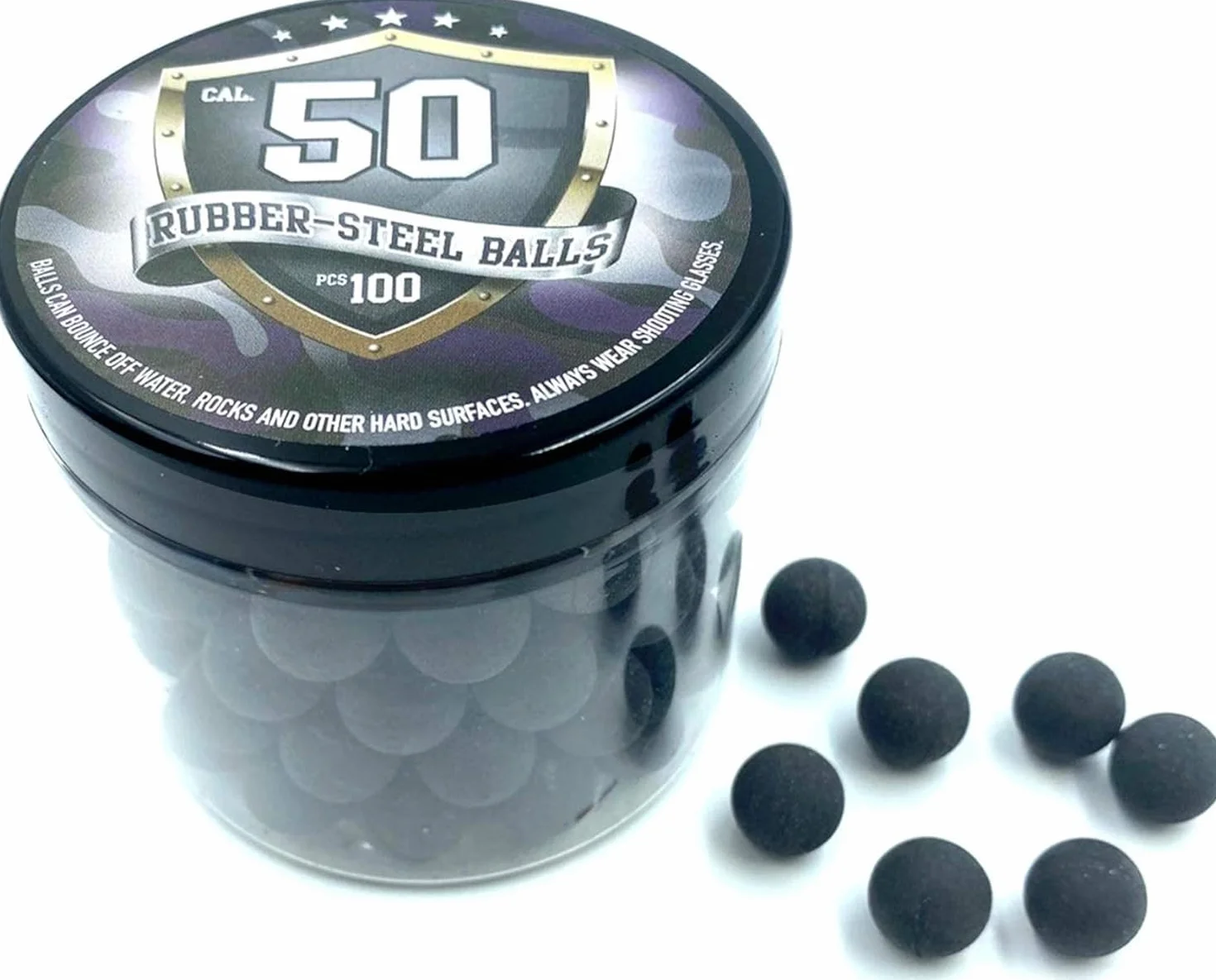 Bolas Acero de Gomma Maciza Ram Paintball Rubberballs HDR 50 T4E .50 Calibre 100 sztuk