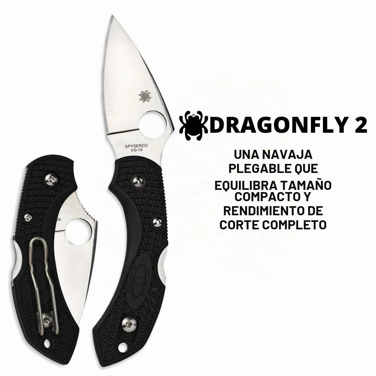 Spyderco SC28PBK2 Cuchillo tascabile,Unisex - Adulto, Negro, un tamaño