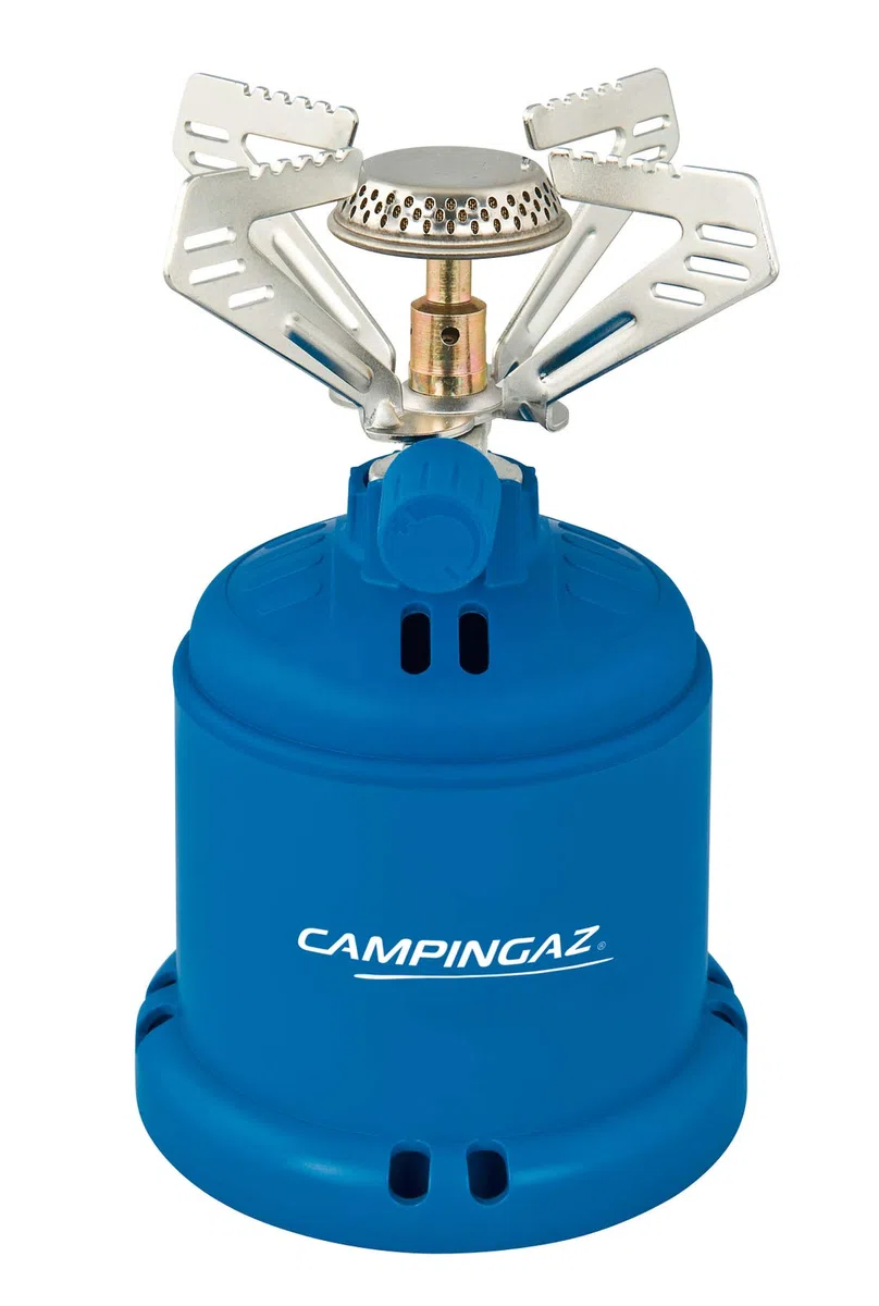 Campingaz Camping 206 S 1,2 kW Hornillo de gas para camping con 2 cartuchos de gas de 190g