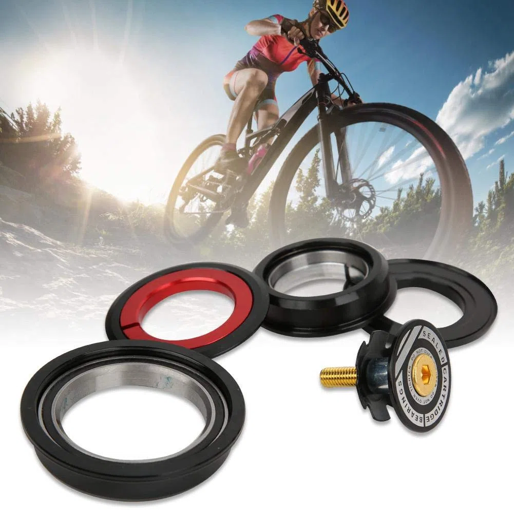 Regun Bicicleta Rodamiento de dirección de Bicicleta Headset, Horquilla cónica de aleación de Aluminio Tubo Recto 44/55 mm, Bicicleta de Carretera MTB Accesorios de Ciclismo