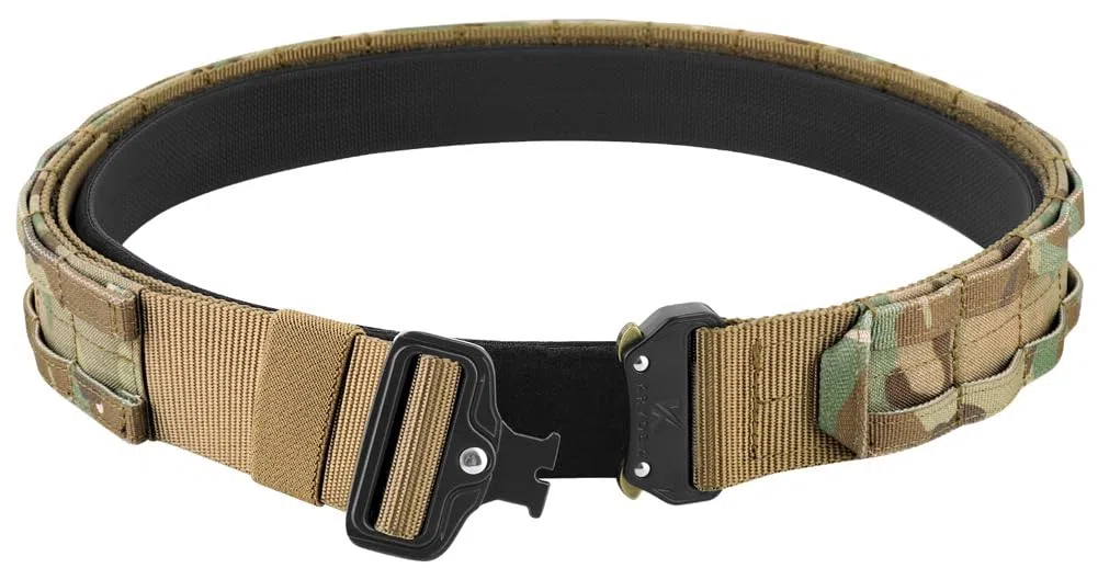 Cinturón táctico MOLLE de liberación rápida cinturón táctico de 1.75 Pulgadas con cinturón Interior de 1.5 Pulgadas, Hebilla de Metal cinturón Resistente Cortado con láser
