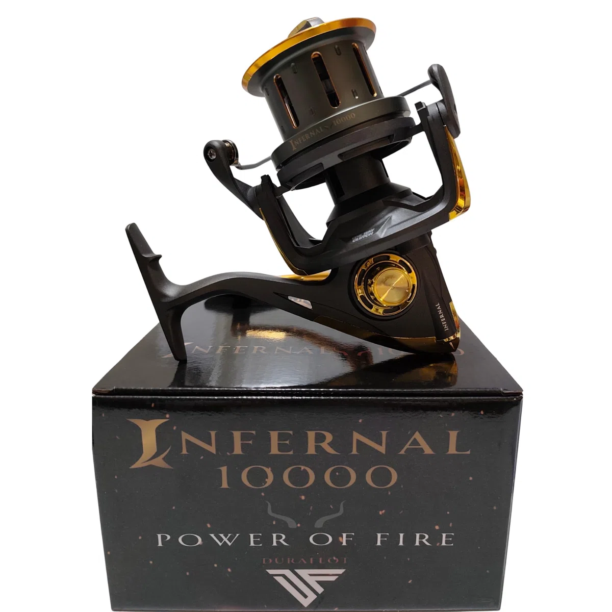 Carrete Infernal 10000 – Carrete Surfcasting de Mar | Freno de Carbono 16 kg | 7+1 BB INOX | Ratio 4.6:1 | Worm Shaft | Bobina Aluminio + Extra Grafito | Anti-Reverse