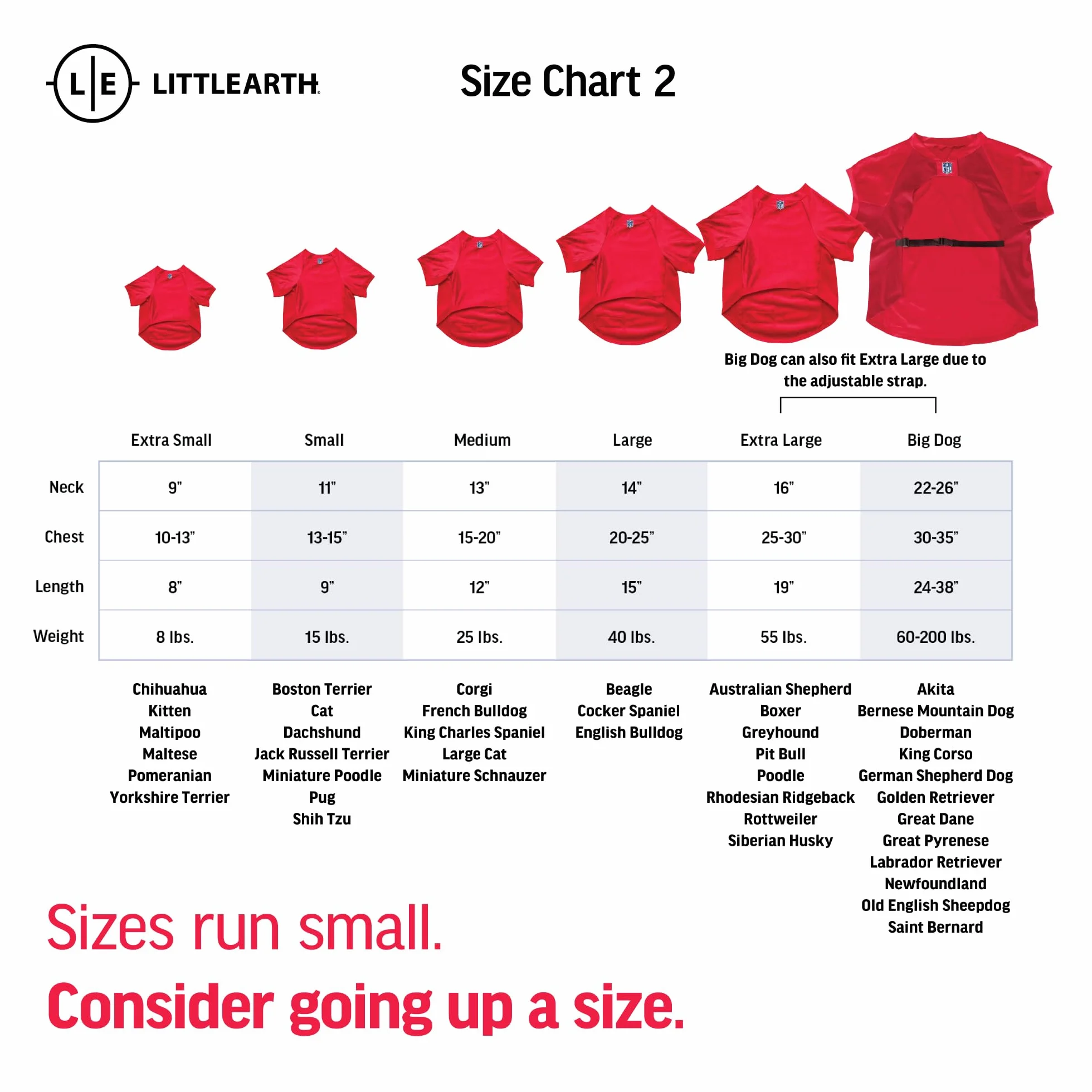 Littlearth NFL Camiseta elástica para Mascotas