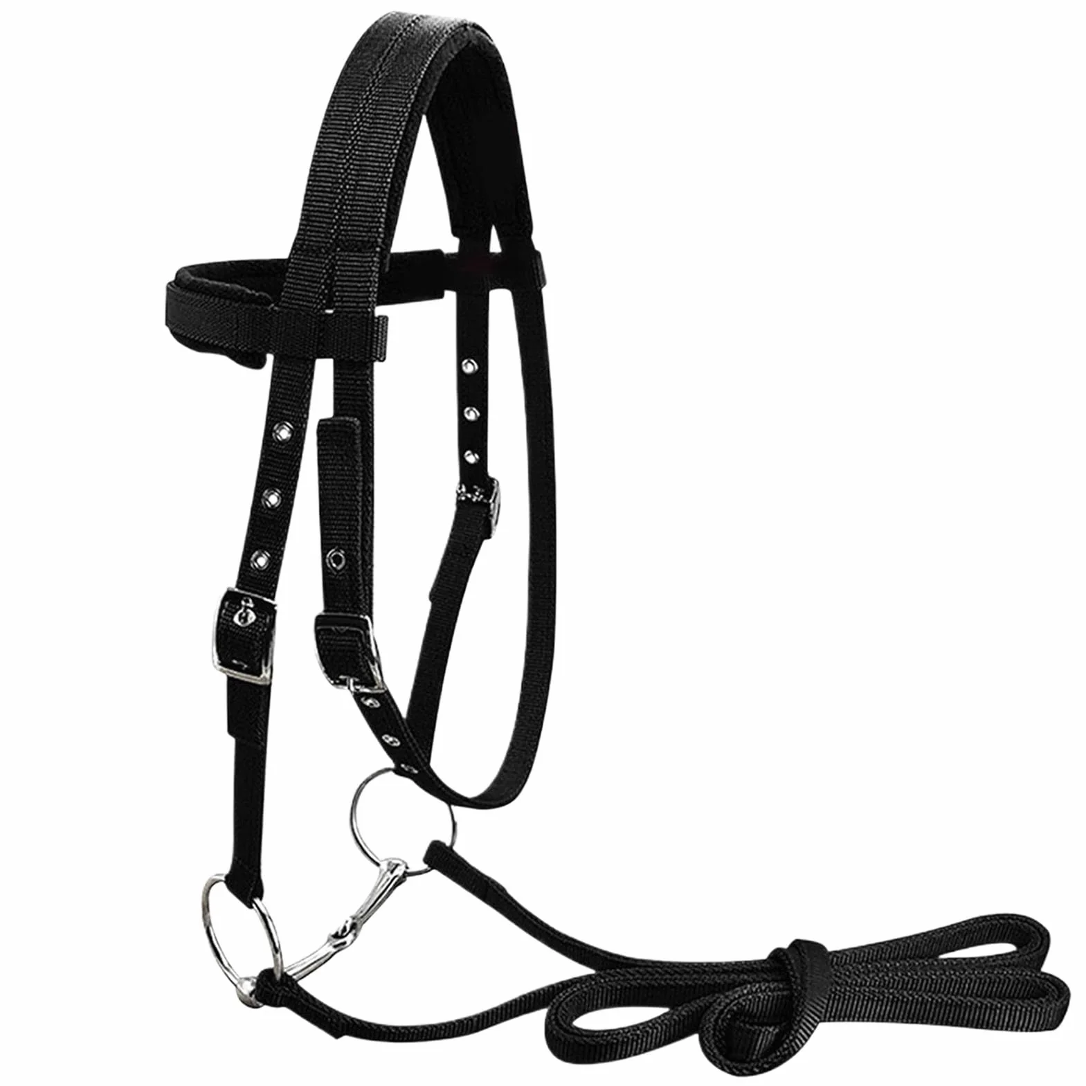 Generisch Soporte para caballos y cuerda de plomo – 3 hebillas ajustables espesan soporte plano para el entrenamiento, entrenamiento de equitación y soportes líderes