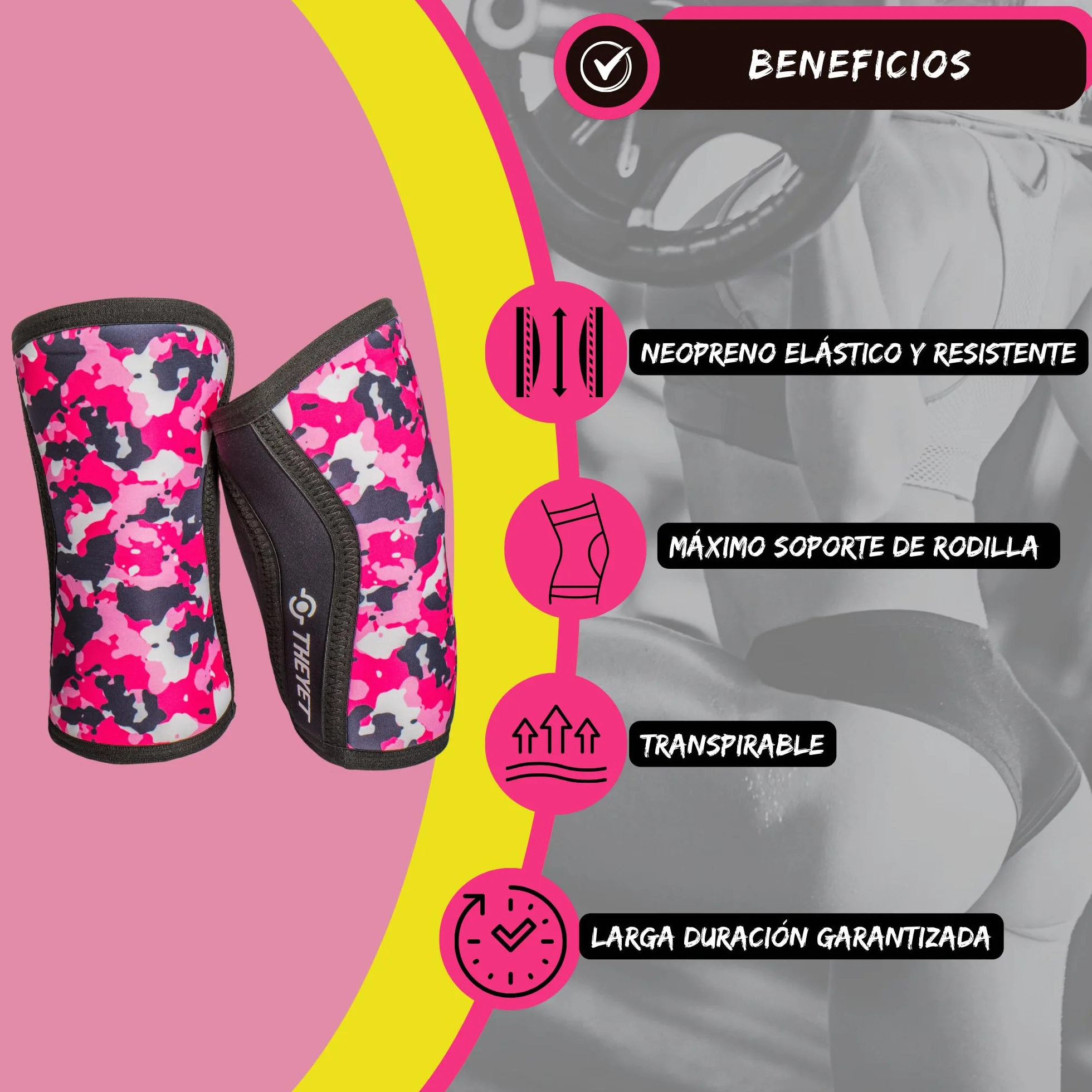 Rodilleras Crossfit Fitness 7mm Neopreno Compresión Soporte Protecciones Deportivas Halterofilia Gym Powerlifting Knee Wraps
