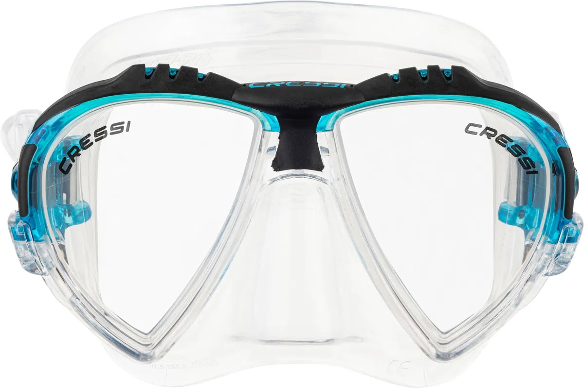 CRESSI Matrix Máscara Buceo Doble Lente Bajo Volumen con Amplio Campo de Visión Silicona Cómoda para Apnea Snorkel Submarinismo Profesional Adulto Unisex