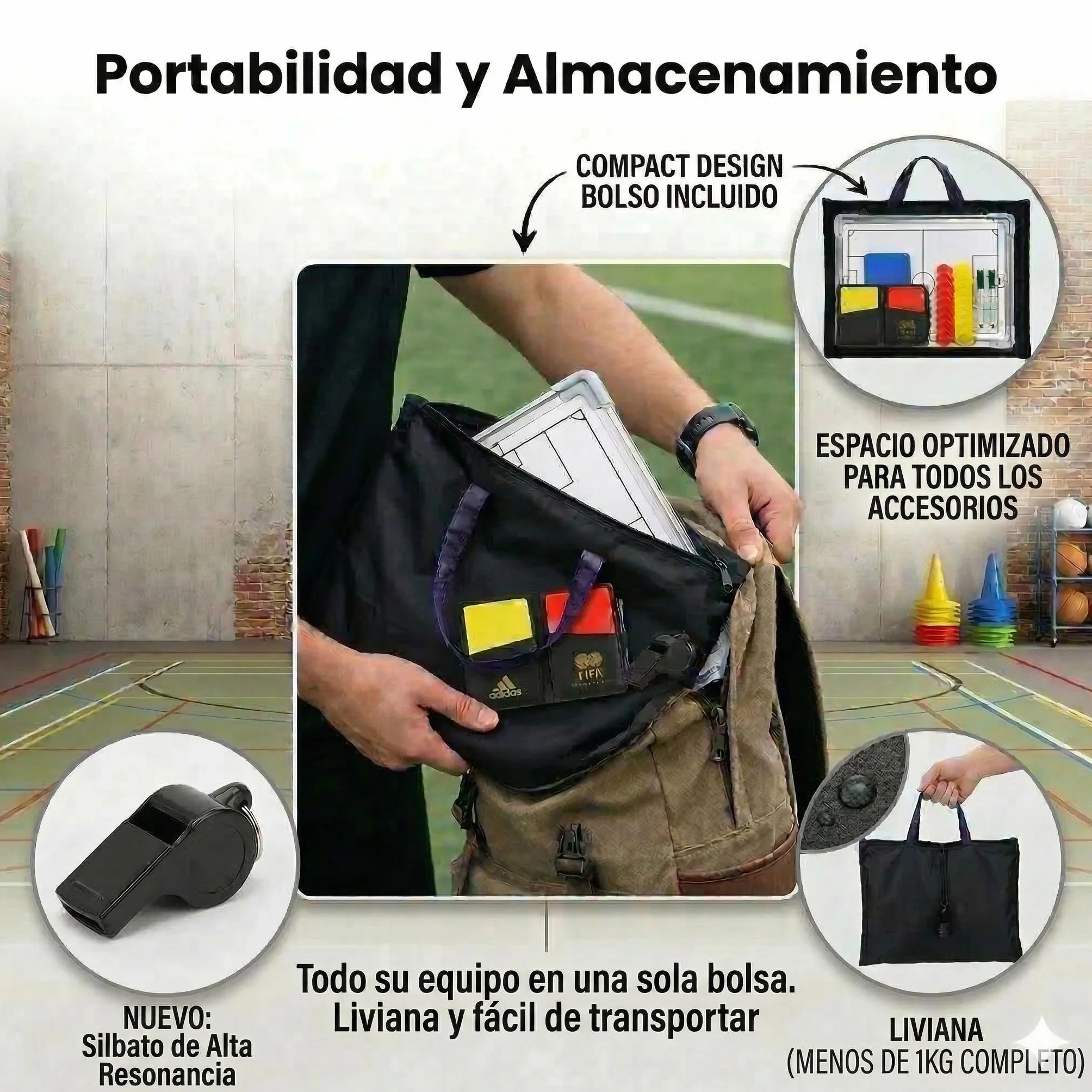 CREADY® Pizarra Entrenador de Futbol 44x31cm, Carpeta Táctica para Entrenar, Regalos para Entrenadores, Pizarra Magnetica Futbol, Pizarra Futbol Entrenador con Fichas Magnéticas y accesorios