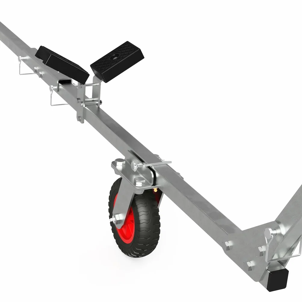 SUPROD Carro de Barco Plegable Carro de botadura de Barcos Remolque de Mano Carretilla para embarcaciones neumáticas Remolque de Barco TR350, PU, Ø 350 mm