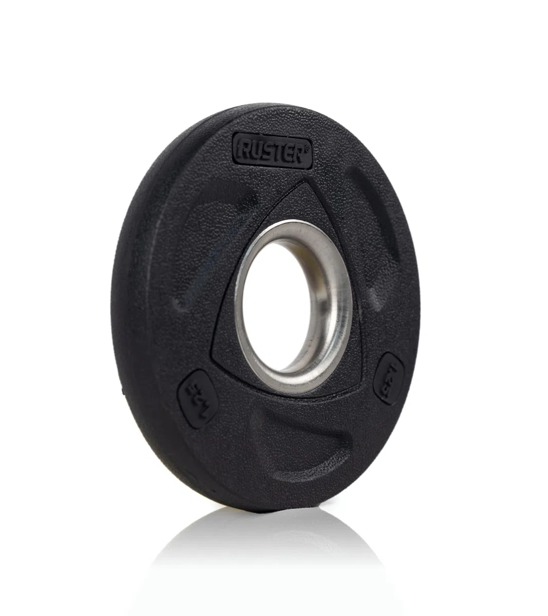 RUSTER Discos de Pesas con Agarre 50 mm de Hierro Recubierto en Goma Natural, Compatibles con Barra Olímpica, Weight Plates para Entrenamiento de Fuerza en Casa y Gimnasio (1,25-25 kg)