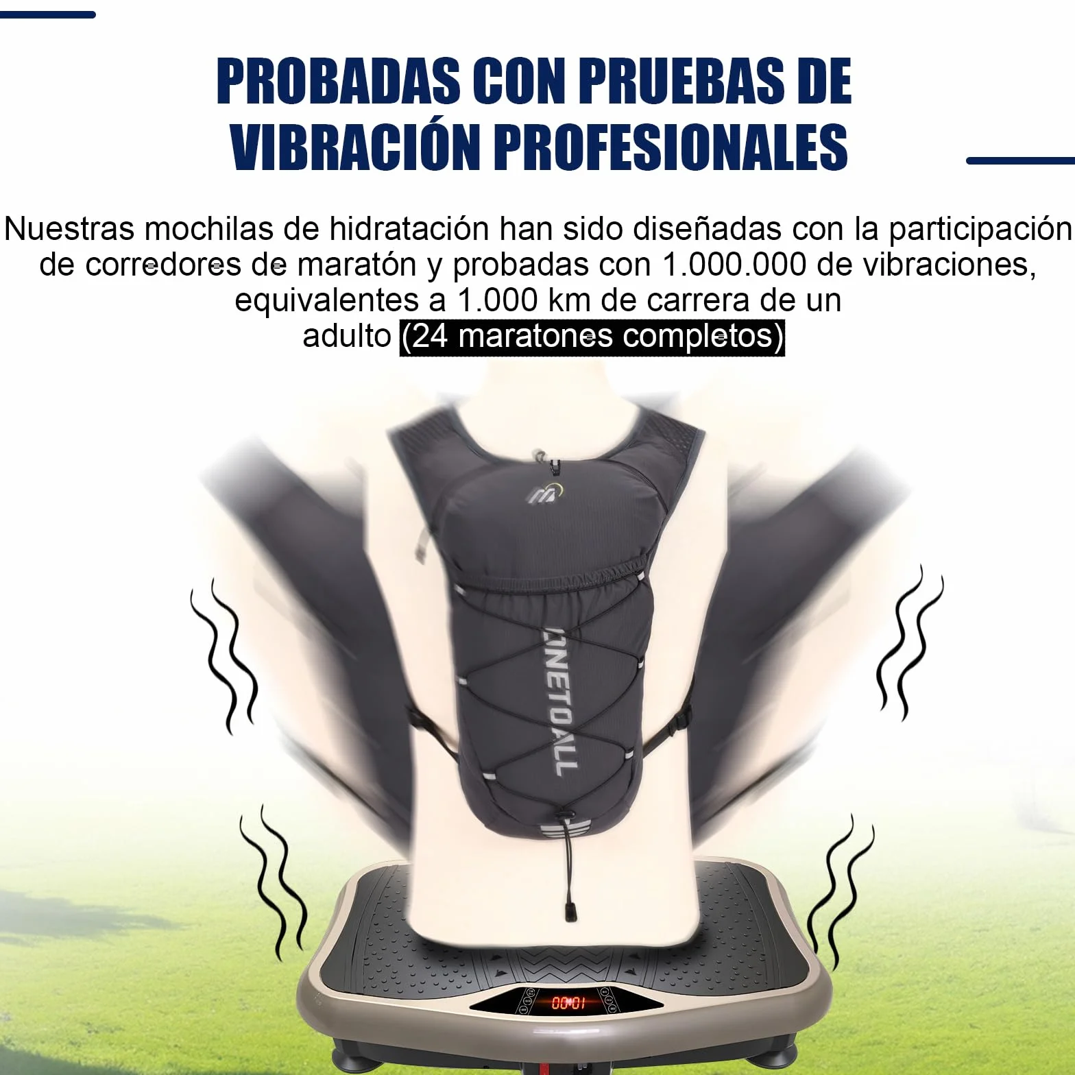 Chaleco Running Hombre Mujer Ligero Mochila Hidratacion Trail Running con Bolsa Agua 2L y Botella 500ml