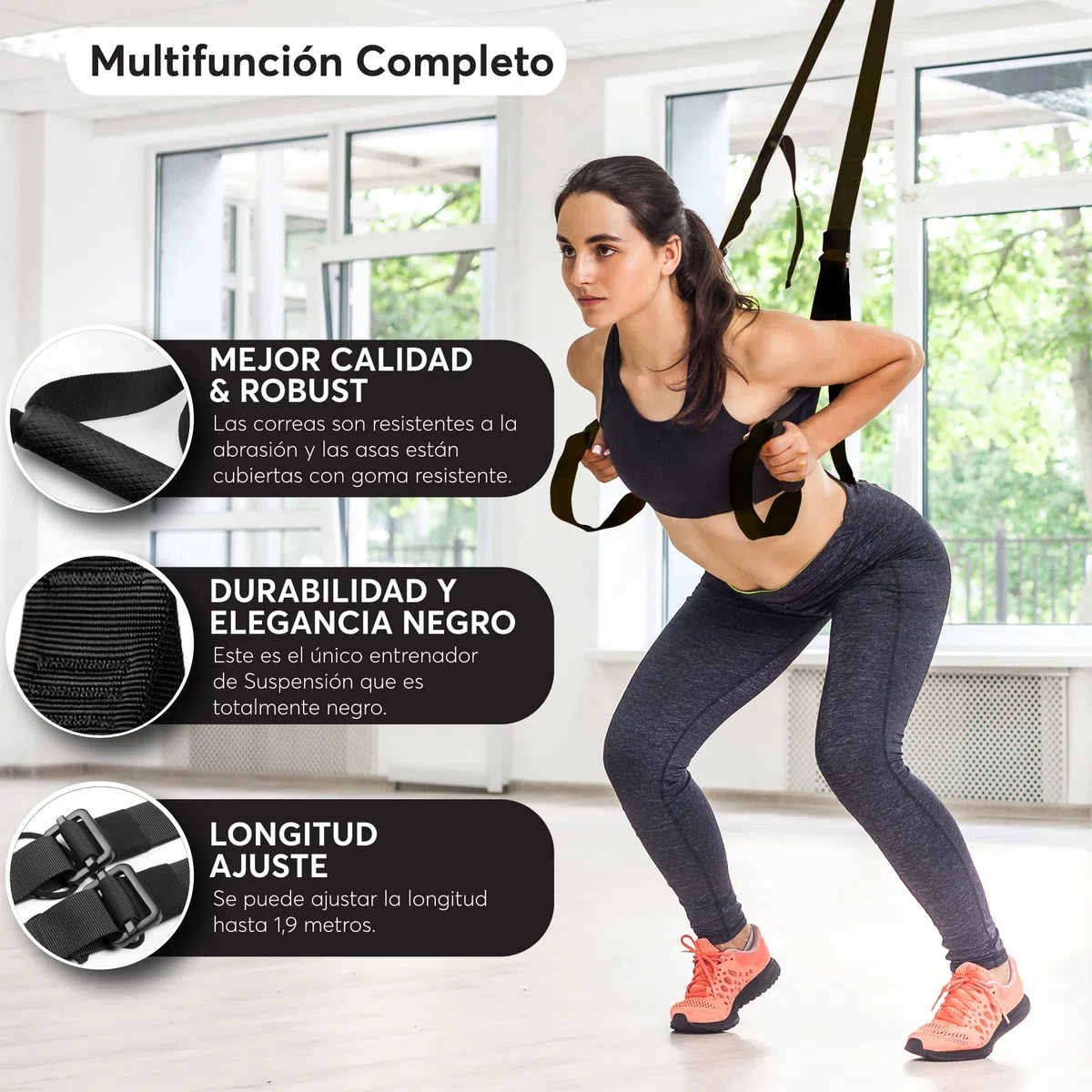 Breaking Limits Entrenamiento en Casa Kit - Suspensión con Anclaje para Puerta - Gimnasio Ejercicio en Casa
