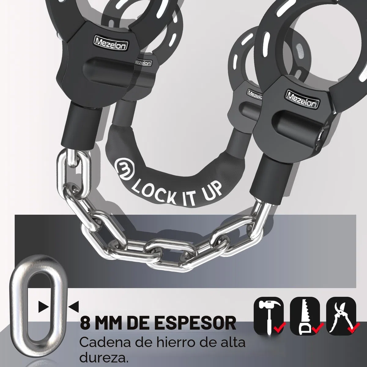 Candado Patinete Electrico, Antirrobo Para Bici, Patinete eléctrico, Moto, Bicicleta (4 colores) Candado Antirrobo de Doble Anillo