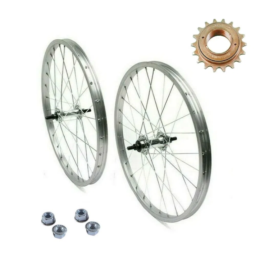 Rueda/llanta delantera + trasera para bicicleta Epoca Graziella MTB CITYBIKE 20" x 1,75 + piñón 16 dientes