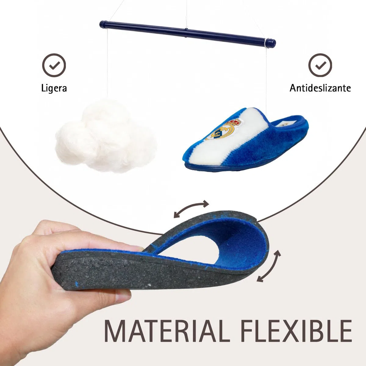 MARPEN SLIPPERS Real Madrid CF Oficiales – Zapatillas Estar por Casa Niño Cómodas y Antideslizantes - Zapatillas Andar por Casa Ligeras - Zapatos Niña Invierno Cálidos - Talla 33