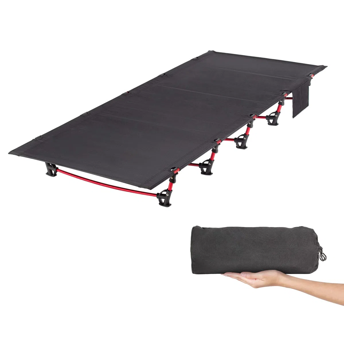 Leogreen Cama Plegable Compacta, Ultraligera Portátil Fuerte y Resistente, 192 x 70 x 17cm, Carga máxima 150 kg, para Camping, Playa, Viajes, Escalada