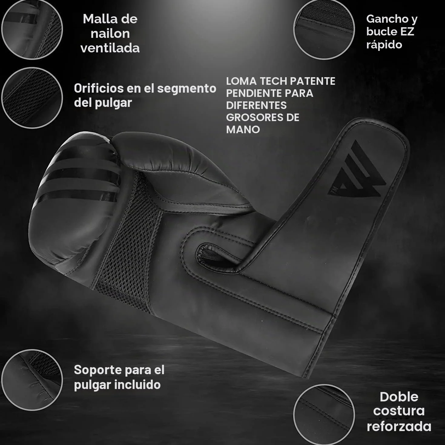WFX Guantes de boxeo de cuero para artes marciales mixtas, sparring, kickboxing