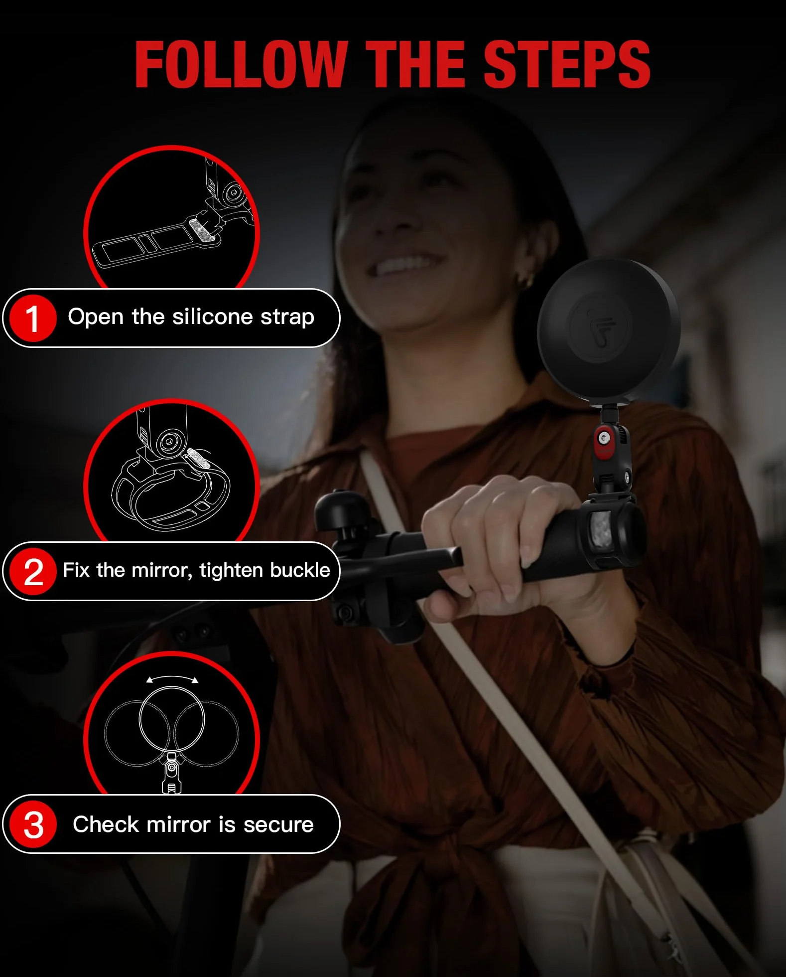 Espejos Retrovisores Ajustables a 360° (Paquete de 2) Compatibles con Segway Ninebot TODAS las Patinetas MAX G30 G2 G3 ZT3 Pro GT3 F3 E3 (Excepto Air T15), Espejo Gran Angular para, Vidrio HD