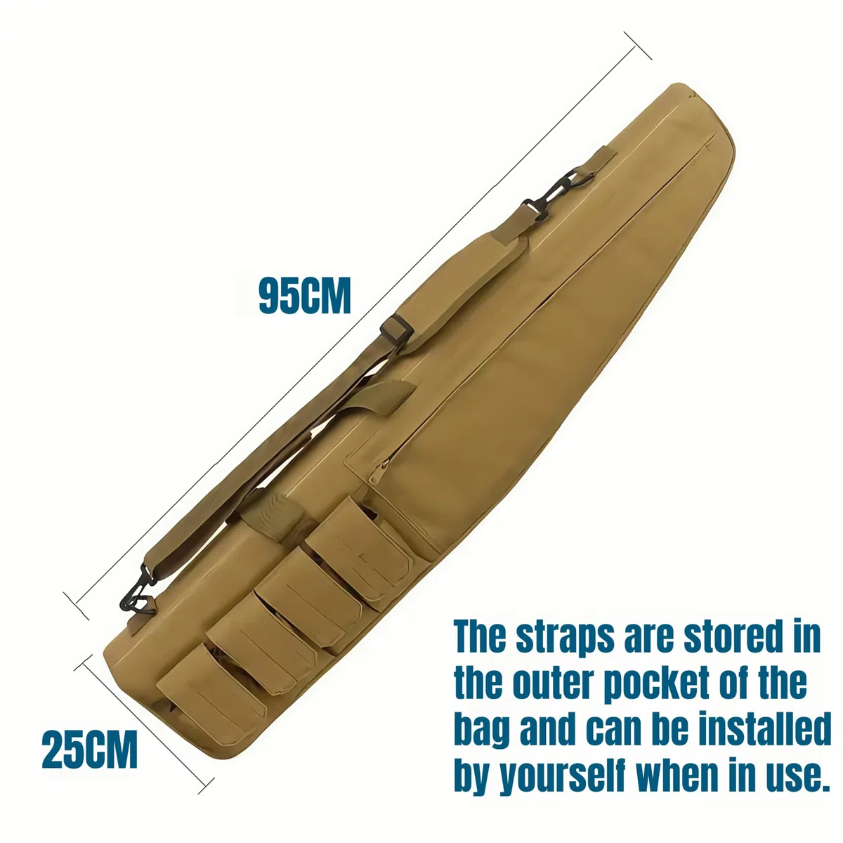 95cm Juego de Guerra Militar Táctico Gun Bag Durable Antirresbaladizo Equipo de Caza Resistente al Agua Rifle de Pistola de Aire Funda Protectora (5 Colores Opcionales)