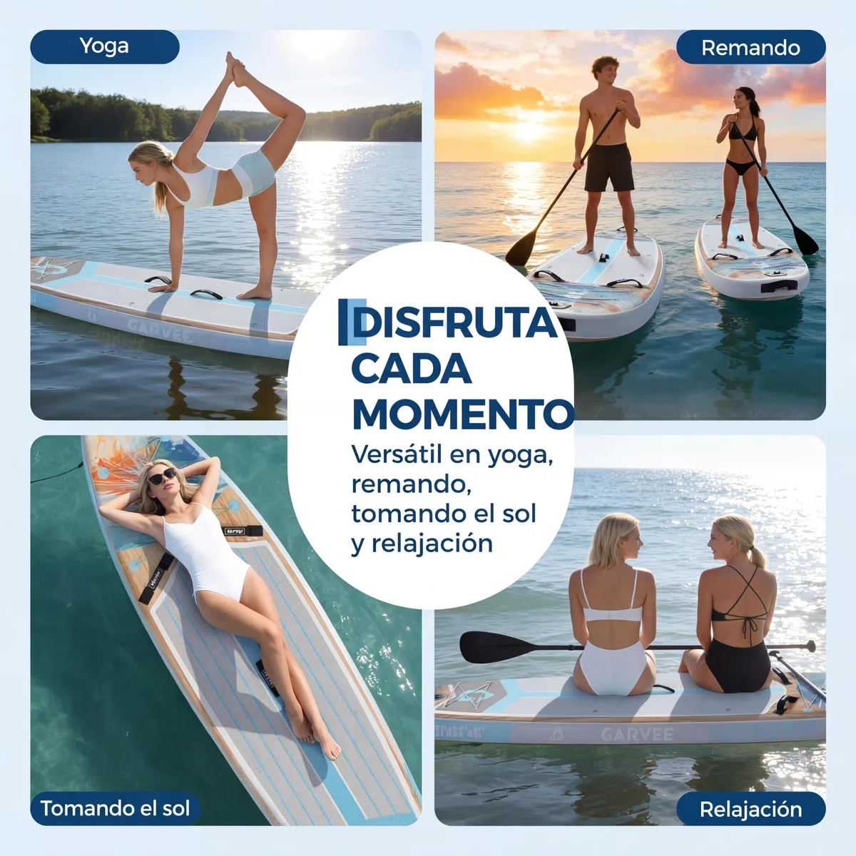 Tabla De Paddle Surf Hinchable 86CM Ancho Estable – Sup De PVC con Alta Capacidad De Carga 158KG – Ideal para Principiantes y Yoga Acuático – Incluye Remo, Bomba y Mochila