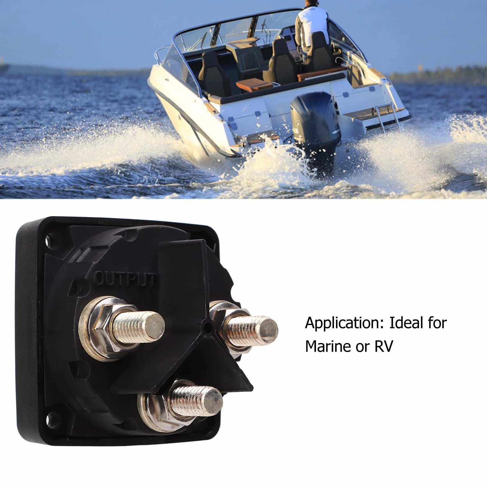 Interruptor Power Kill, 300 A, interruptor selector de batería, interruptor de 3 posiciones para barco autocaravana