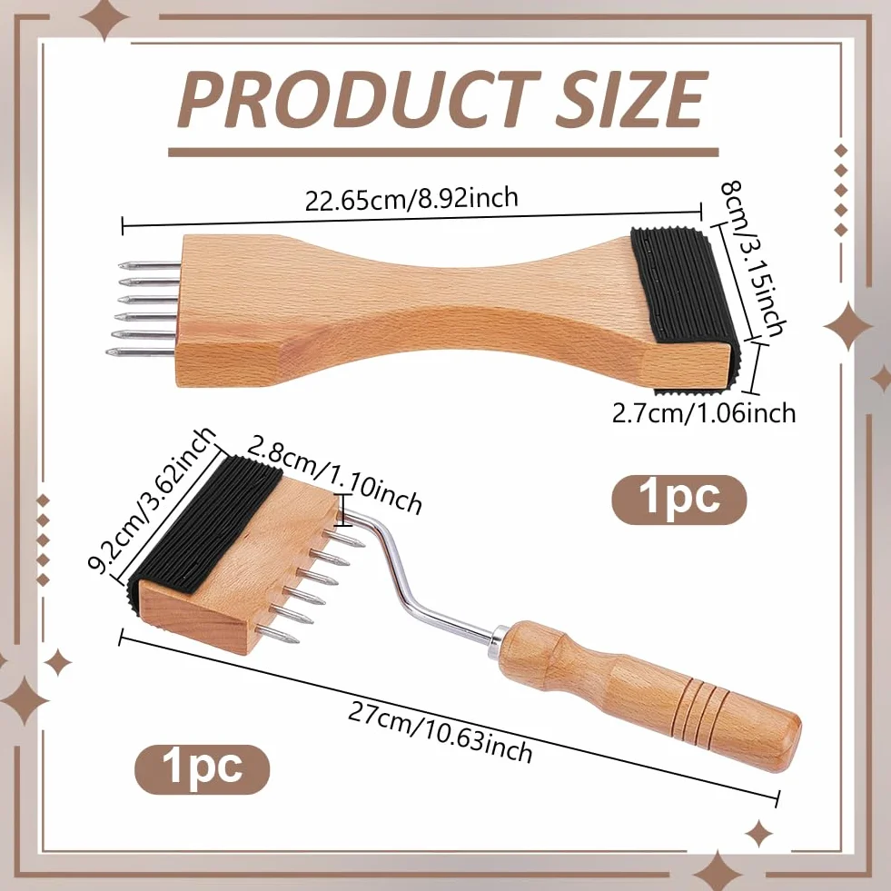 NBEADS 2 piezas de 2 estilos de cinta de madera, herramienta de reparación de tapicería, mango de madera, extractor de cinchas para tapicería, herramientas de reparación de tapicería, suministros