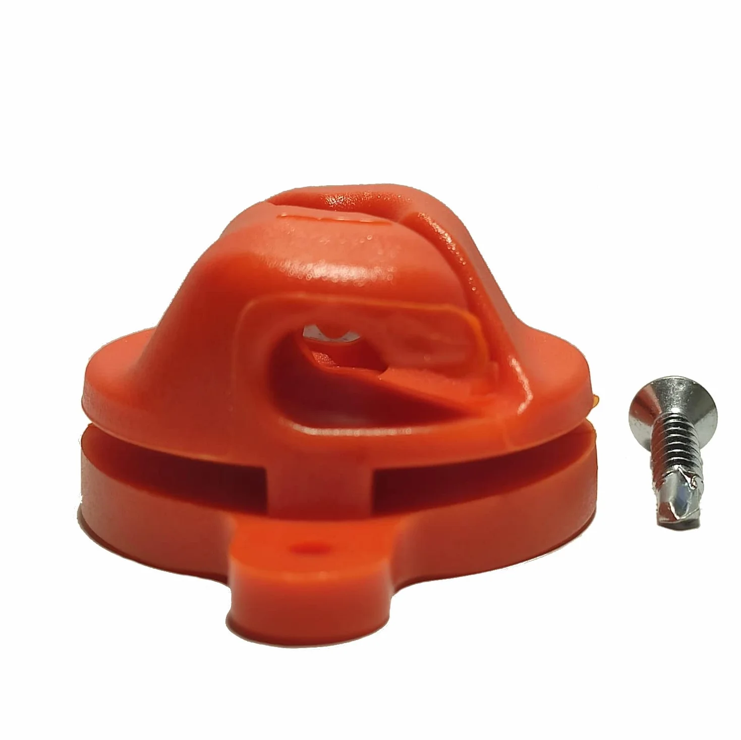 Ganchos sujeta Redes Universales sujeta Redes antilesión para porterías de fútbol y Balonmano Color Naranja de Nylon inyectado con Tornillo autotaladrante Incluido (Naranja)