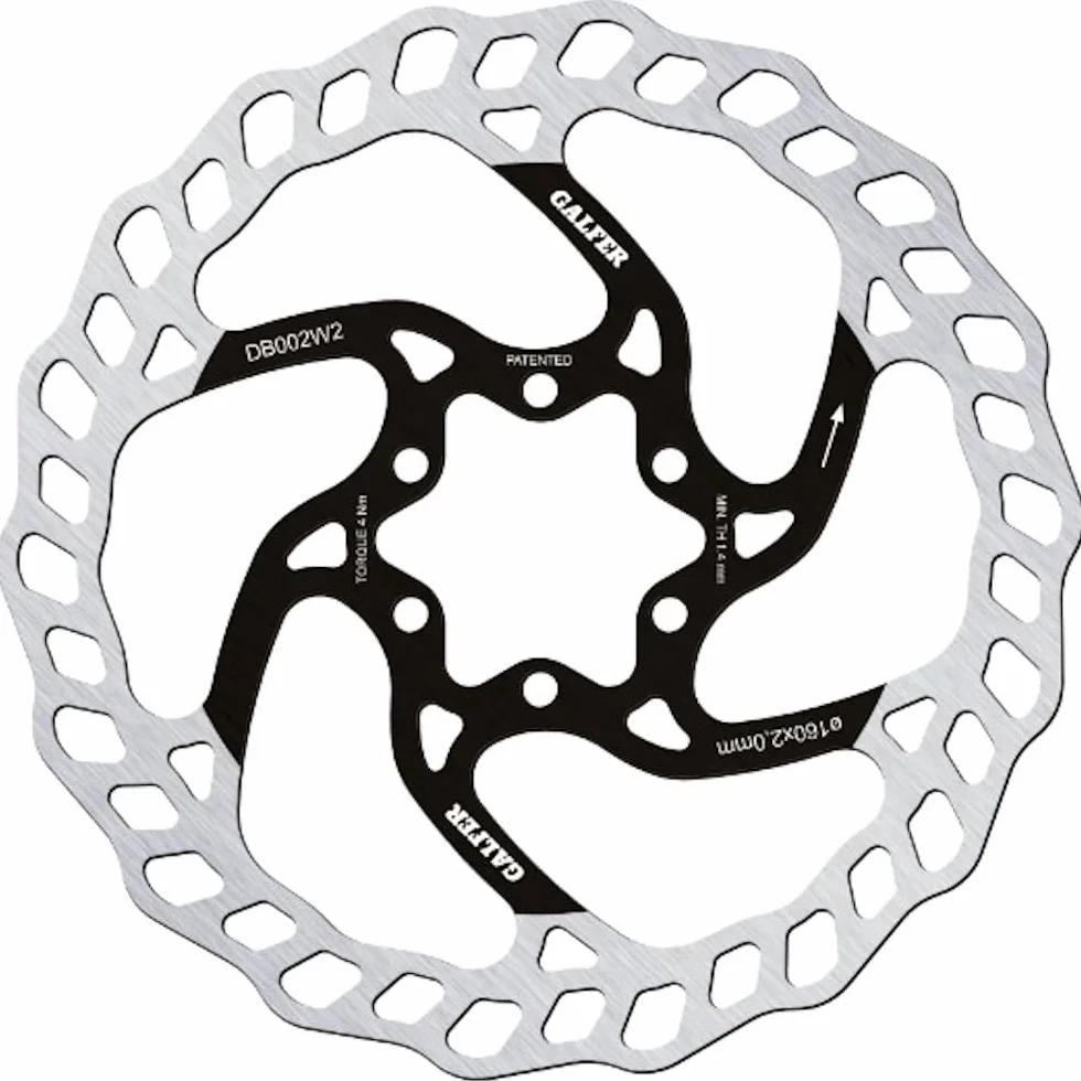 GALFER Bike MTB Disc Wave Ø180MM, Unisex niños, Plateado, Estándar